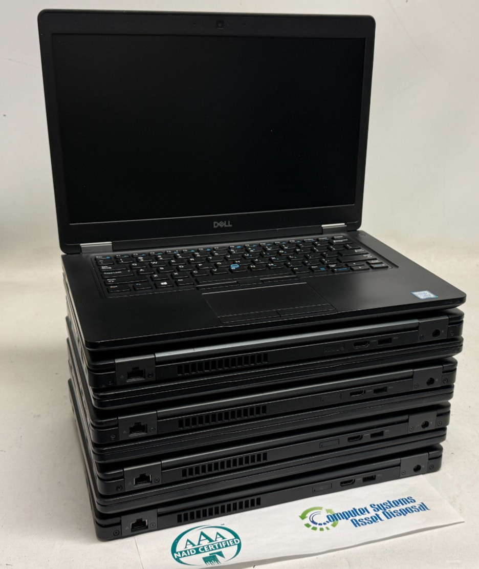 Dell Latitude 5490 14″ (i5/i7 8th Gen – 8GB RAM – NO OS/HDD) – Lot of 8