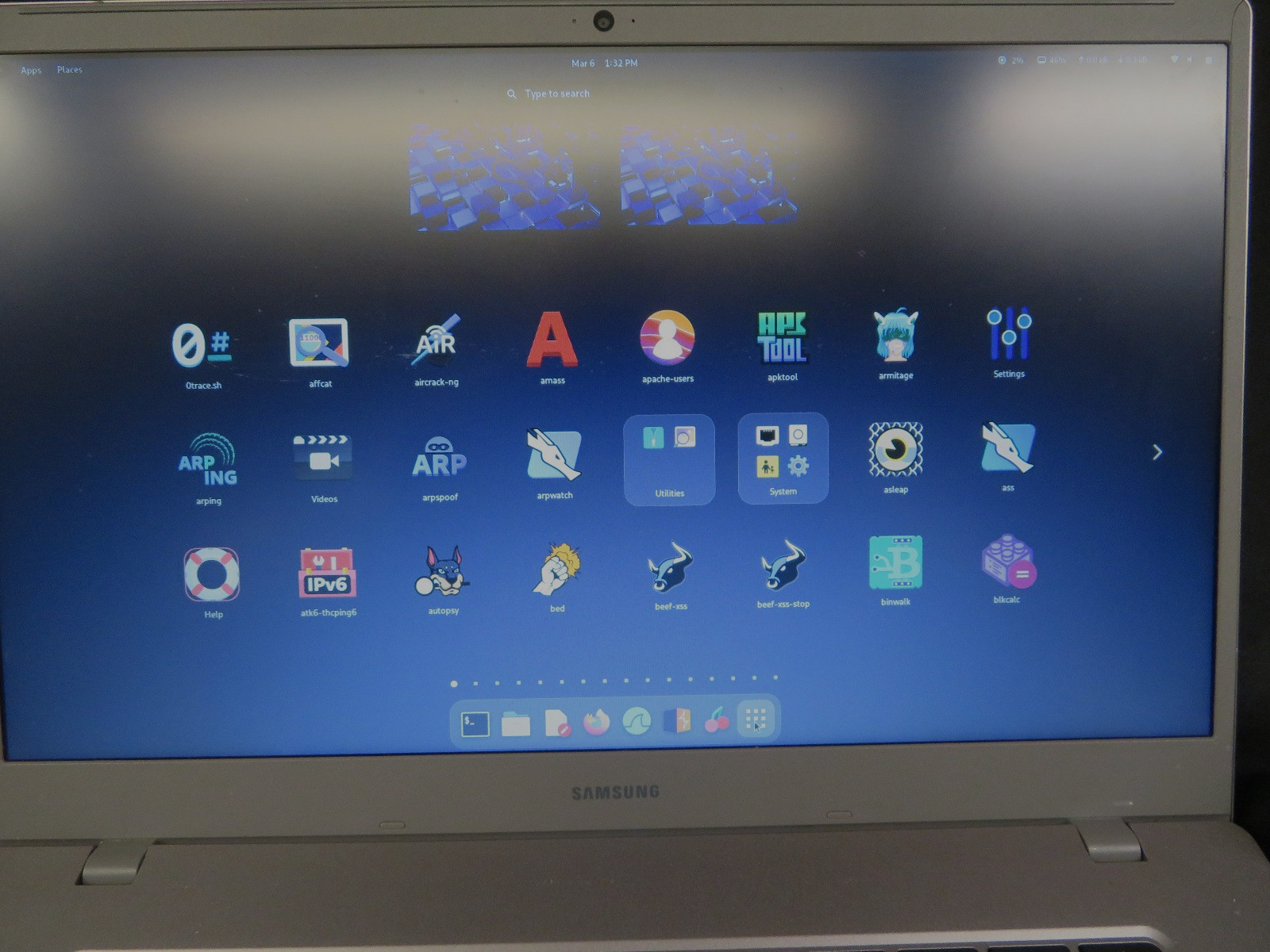 Samsuung 15.5 inch Chromebook Upgraded to KALI Linux