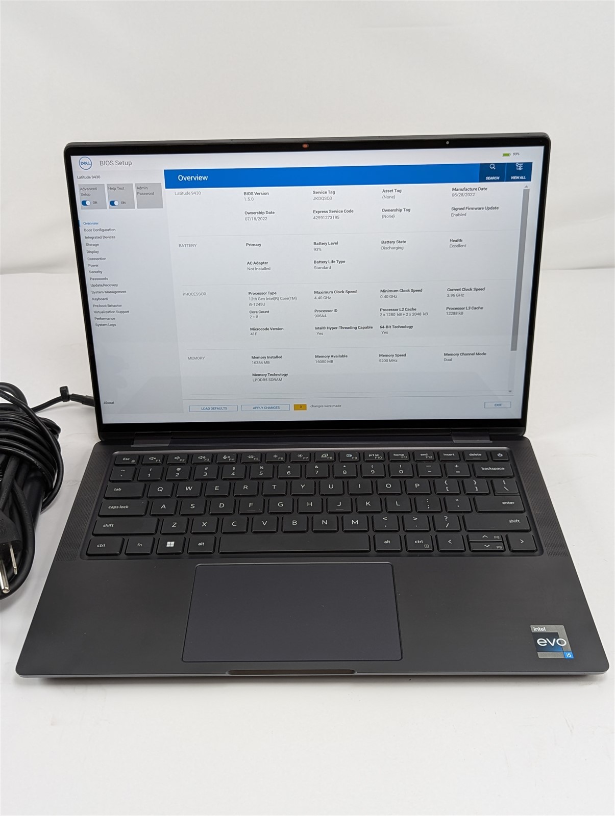 Dell Latitude 9430 14” i5-1245U 16GB 256GB SSD QHD Touchscreen No OS