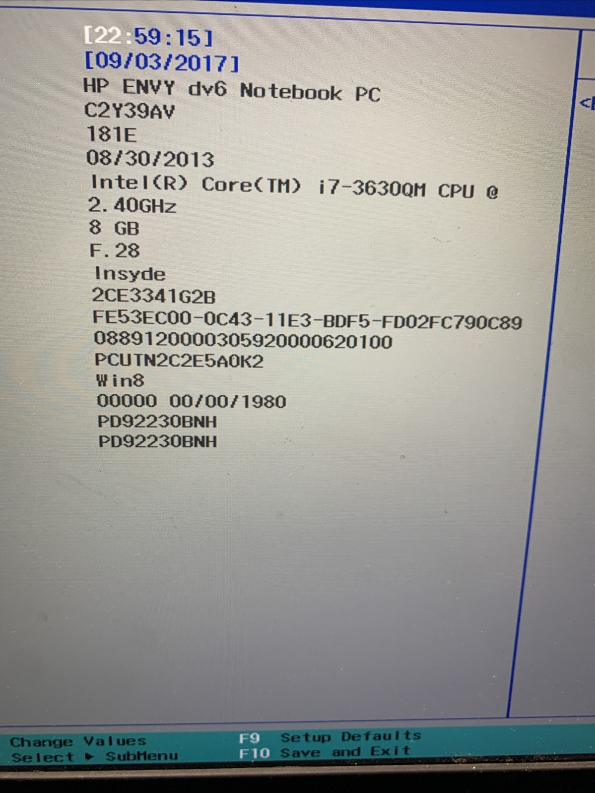 HP ENVY dv6 i7-3630QM 8GB 1TB HDD 15.6″ No OS No Batt Laptop FHD Beats Blu-ray