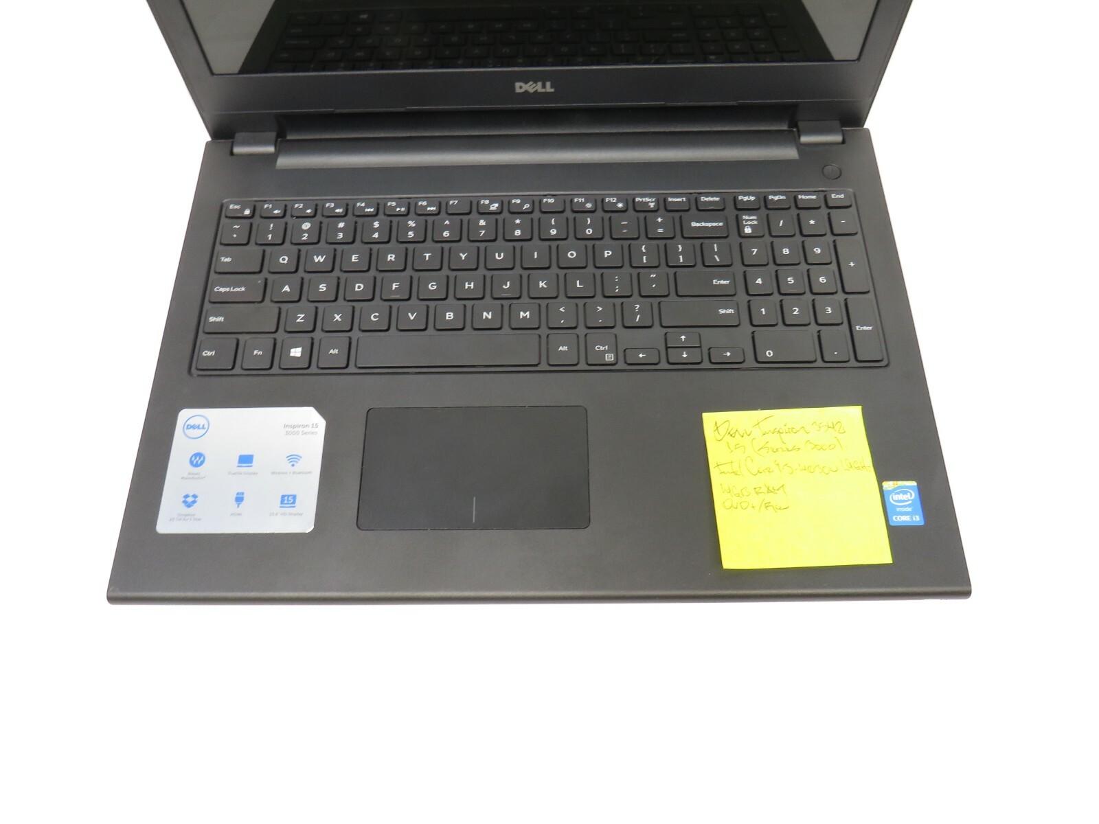 DELL INSPIRON 3542 | INTEL CORE I3-4030U 1.90GHZ | NO HDD | 4GB RAM | NO OS