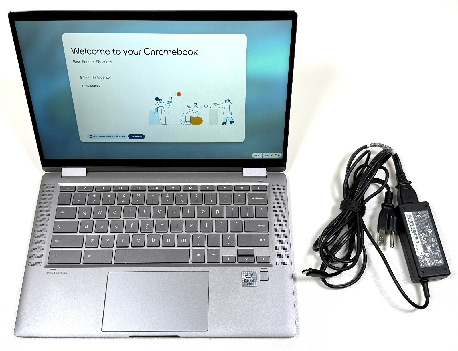 HP Chromebook x360 14c-ca0053dx 14″ Touch 2.1GHz i3-10110U 8GB RAM 64GB eMMC SSD