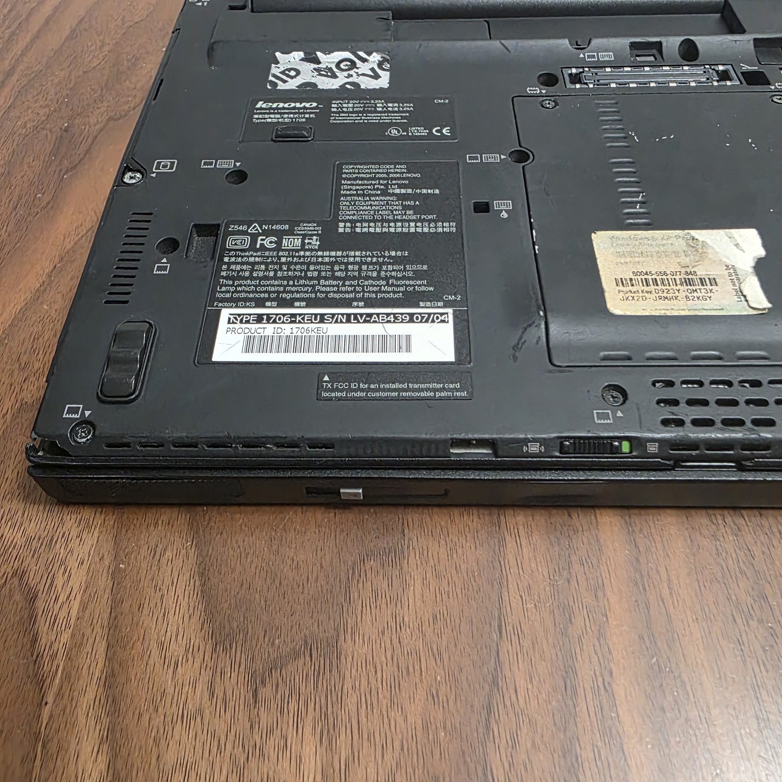 IBM Lenovo ThinkPad X60 12.1″ Laptop Tablet C2Duo T5500 80GB WIN XP