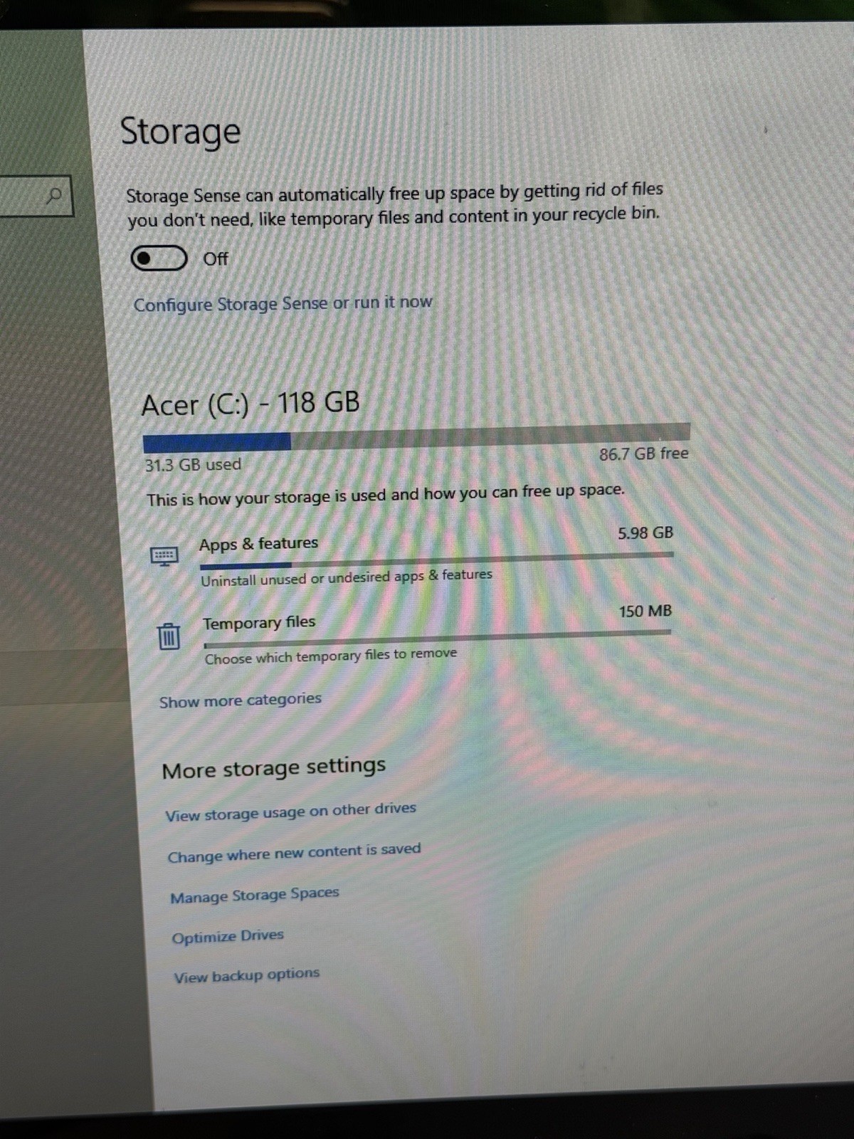 Damaged Screen Acer Aspire 5 15.6″ 128GB SSD, AMD Ryzen 3 3350U, 2.1GHz, 4GB RAM