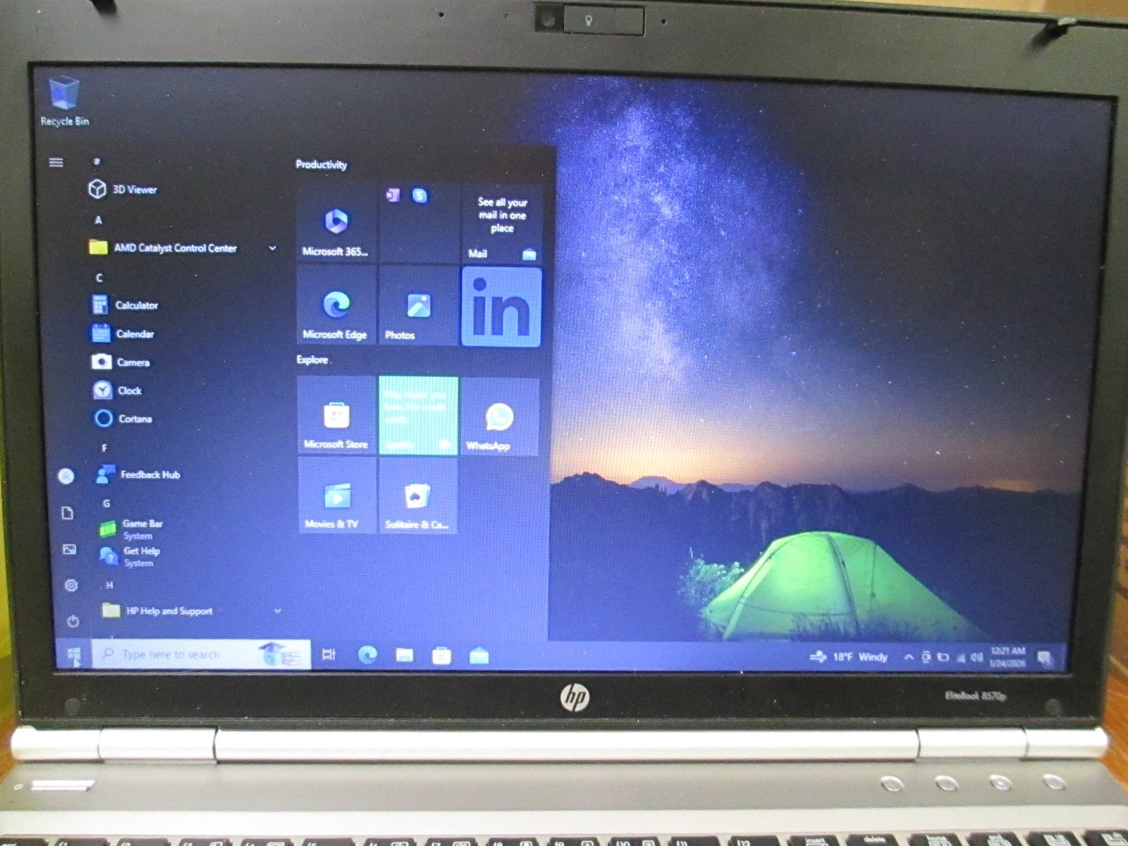 HP Elitebook 8570p i7 VPro QUAD CORE/Win 10 Pro*/16GB Ram/Charger *ACTIVATED