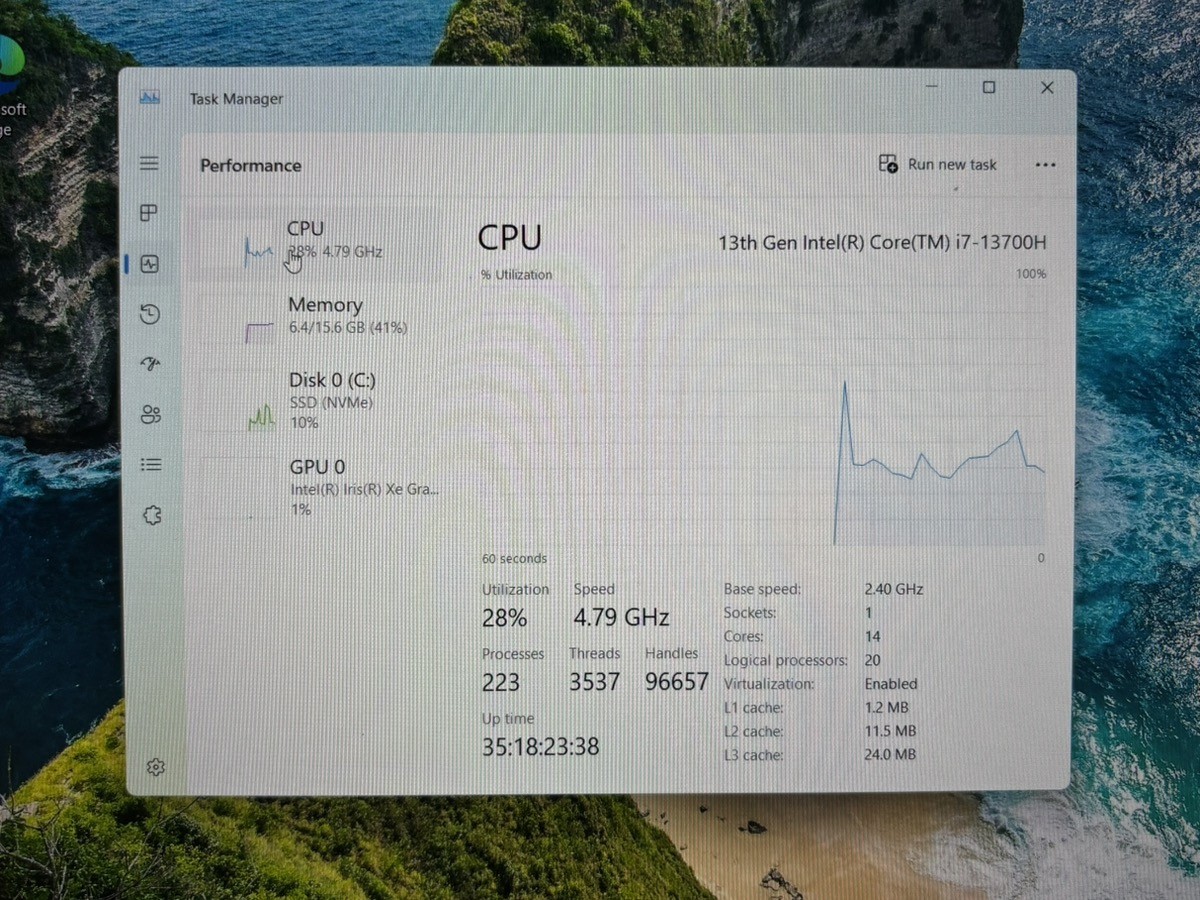 Dell Precision 5680 i7-3700H 16GB Ram 512GB SSD Iris XE Graphics Win (PKM058800)