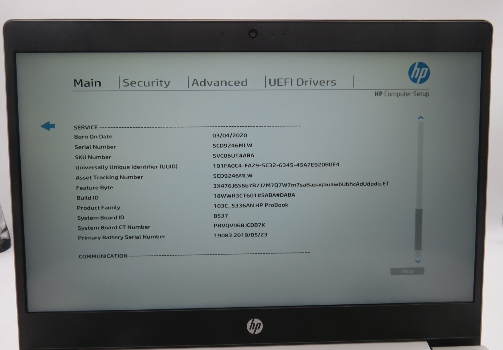 HP ProBook 440 G6 | i5-8265U @ 1.60GHz | 8GB RAM | No SSD/OS/AC
