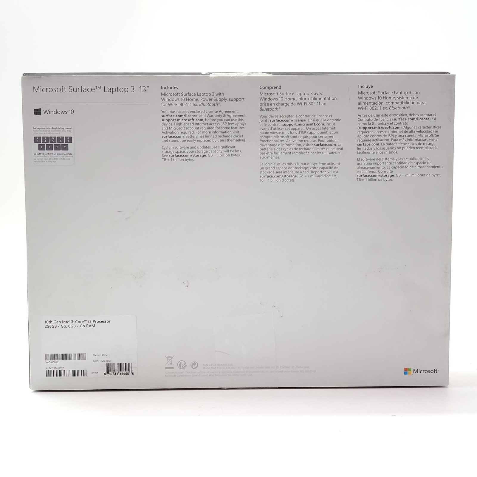 Microsoft Surface Laptop 3 | 13.5″ Touch | Intel Core i5 10th Gen| 8GB Memory…