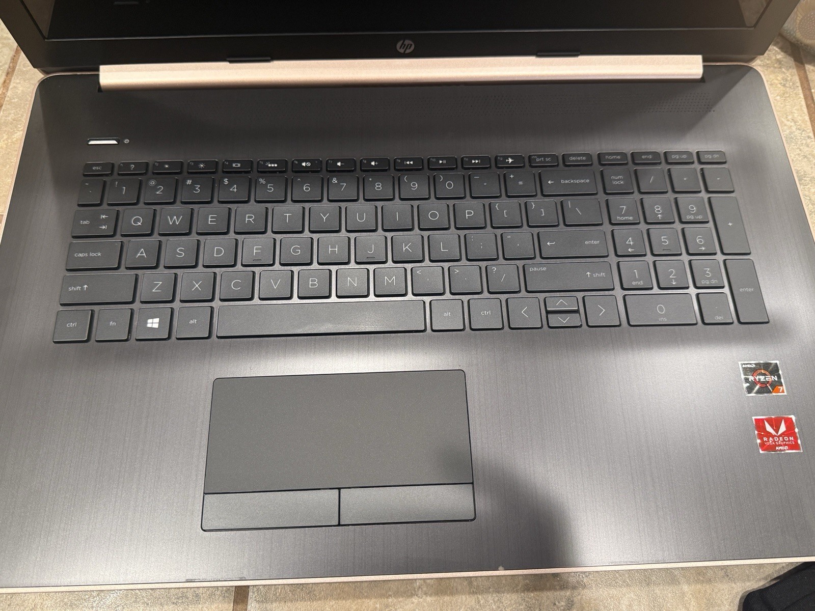HP 17.3 Touchscreen Laptop 17–ca1002cy Rose Gold AMD R7, 12GB RAM, 2TB STORAGE