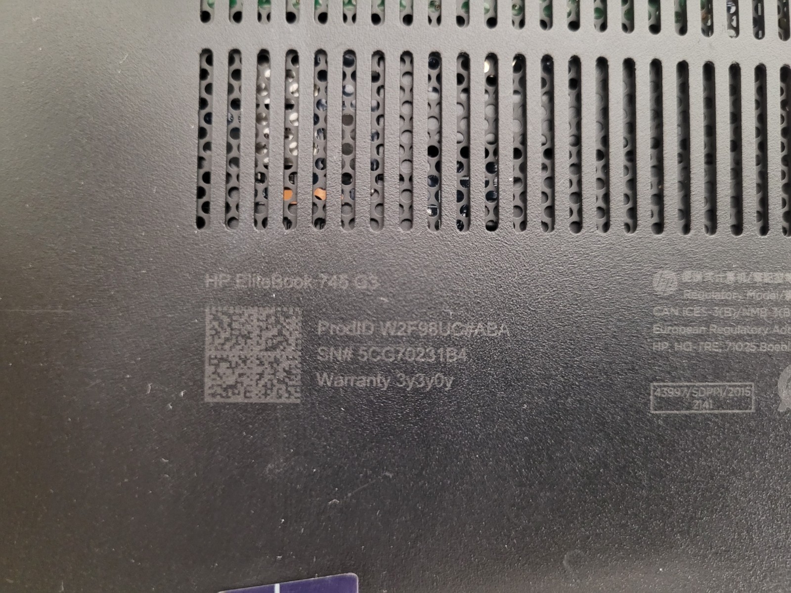 Hp elitebook 745 G3 14″ amd A10-8700b 16gb ram 256gb ssd charger READ 5CG70231B4