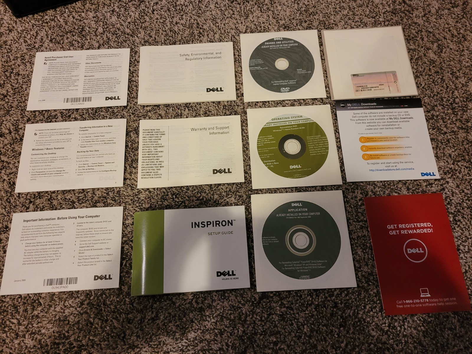 Dell Inspiron 1545 Laptop Pentium Dual Core T4400 4G RAM Windows 10/Linux Mint
