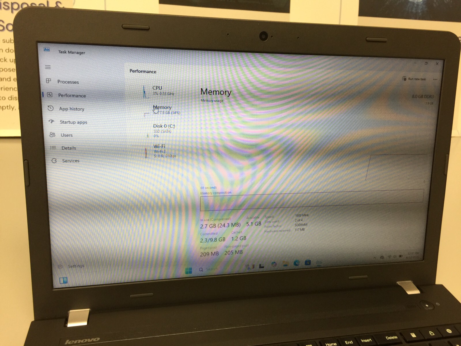 LENOVO THINKPAD E560 Core i5 6th gen 2.30 GHZ 8 GB RAM 240 GB SSD WIN 11 PRO