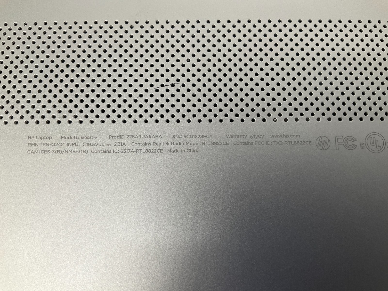 HP Laptop 14-dk0072nr R5-3500 8GB 256GB BT WiFiAC 14W W10 3C527UA#ABA ✨