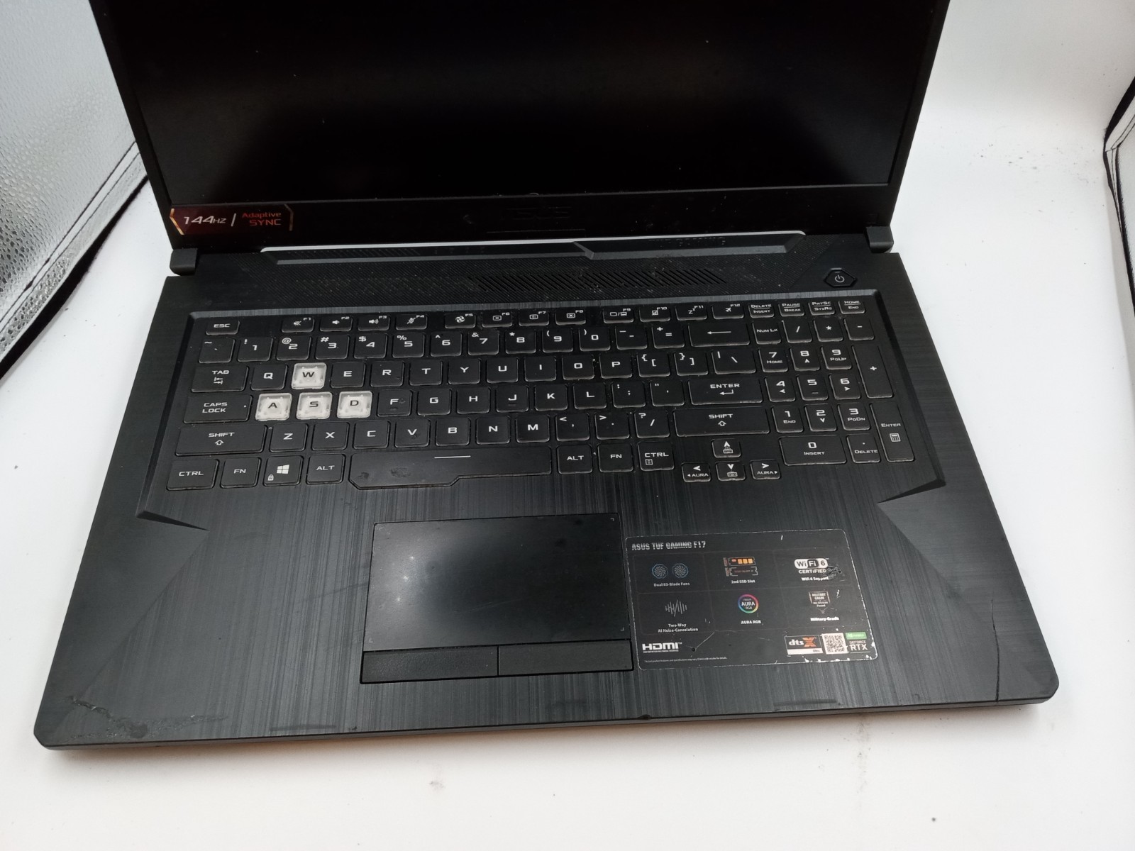 Asus TUF Gaming F17 FX706H 17.3″ Intel i5-11400H Nvidia RTX 3050 -PARTS -READ!!