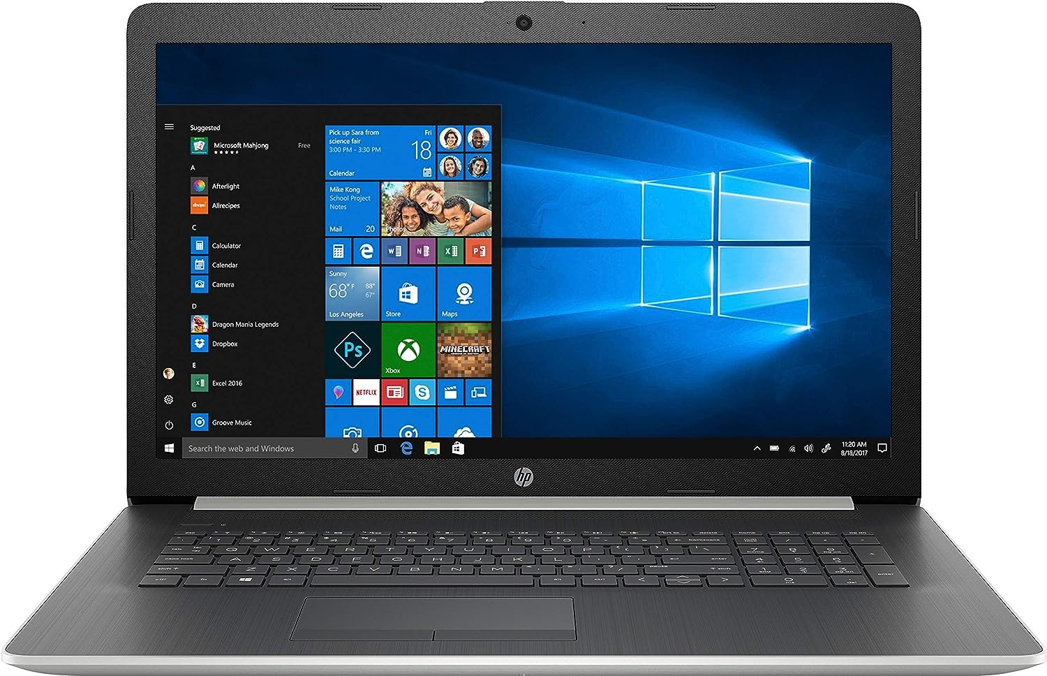 HP 17-by1061st 17.3″ HD BV WLED Laptop Core i3-8145U 1TB HDD W10H Silver D GRADE