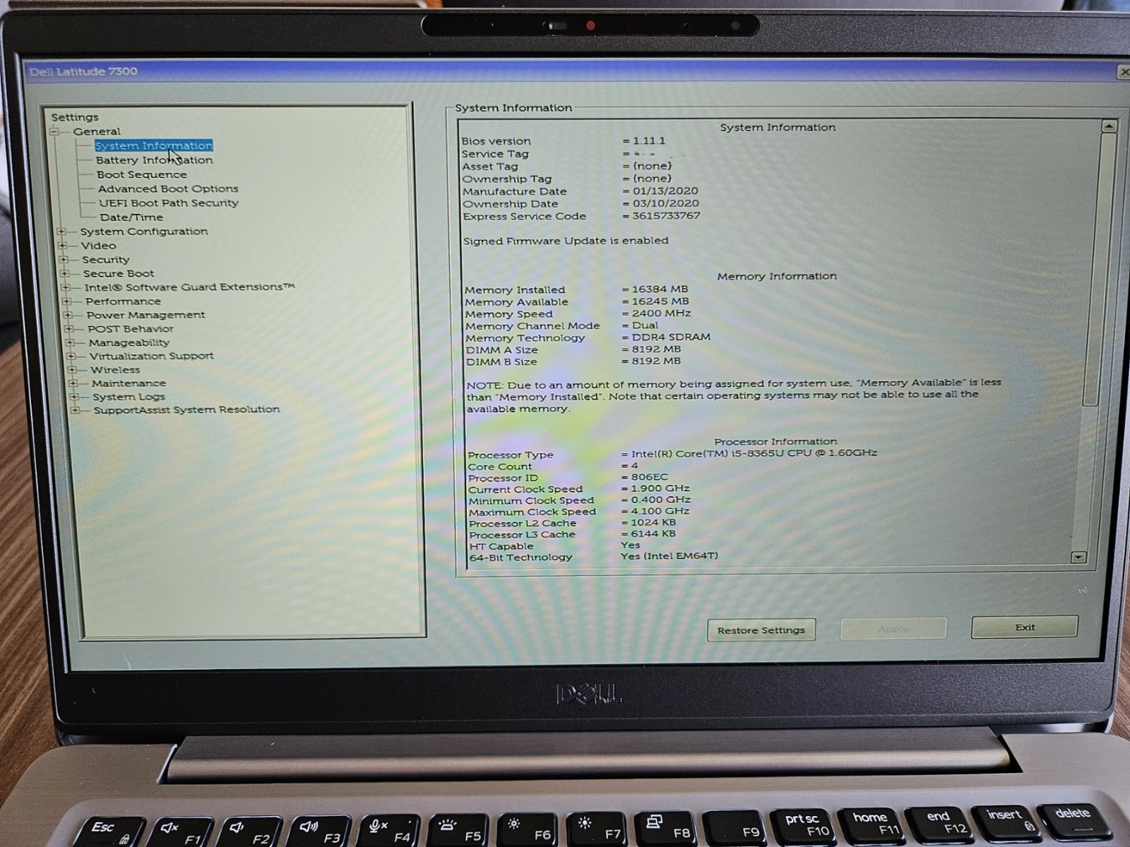 Dell Latitude 7300 13.3″ Touch i5-8365U vPro 16GB DDR4 512GB NVMe Backlit Win10