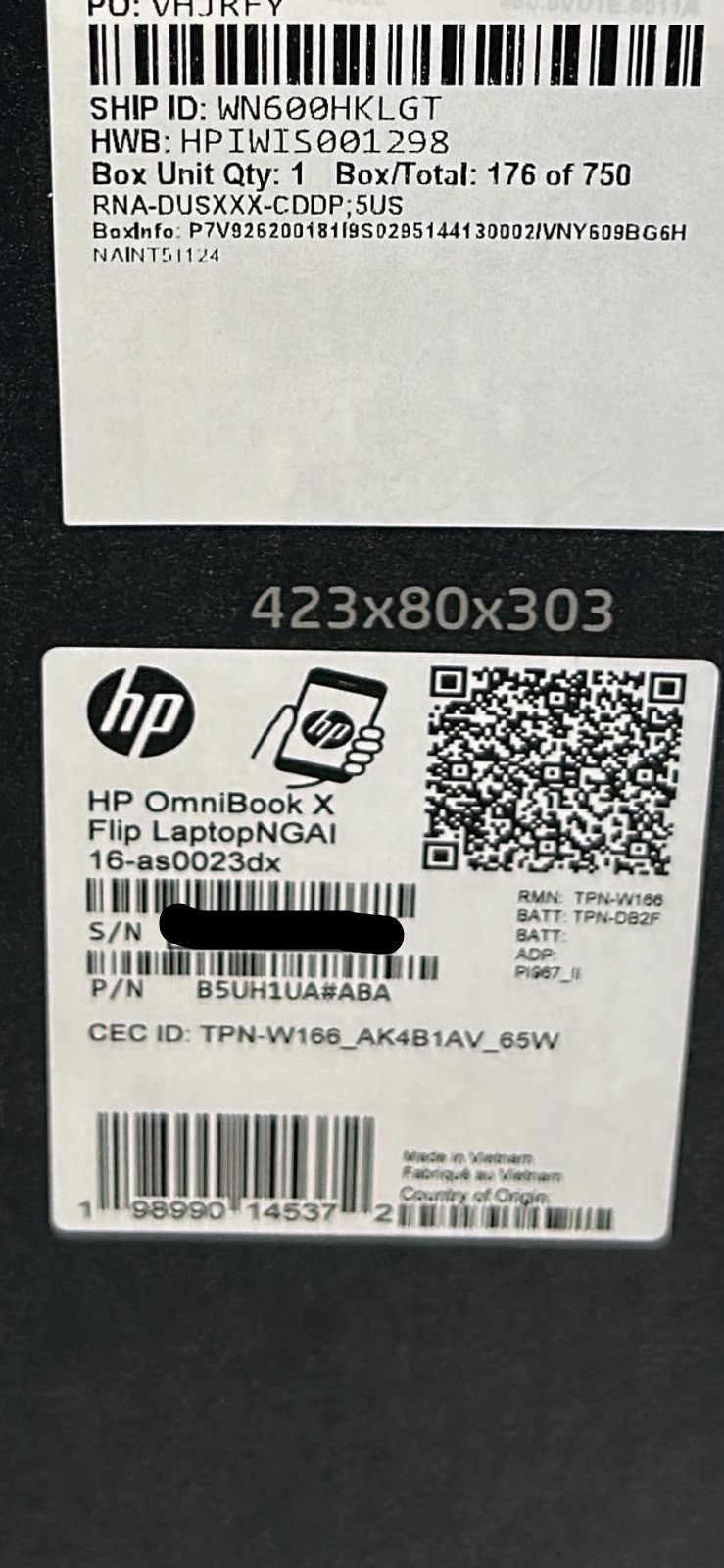 HP OmniBook X Flip 2n1 16″ 2K Touch-screen Intel Core Ultra 7 16GB RAM 1TB SSD