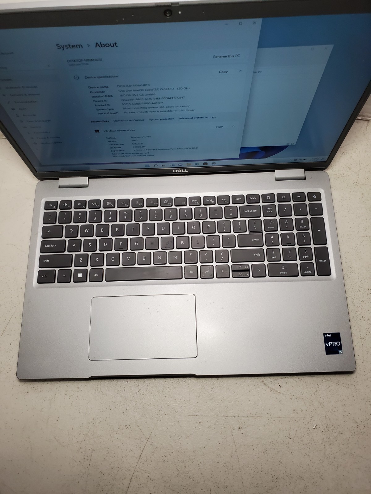 Dell Latitude 5530 15.6″ Laptop i5-1245U 1.6GHz, 16GB RAM 256GB SSD Win11 #69