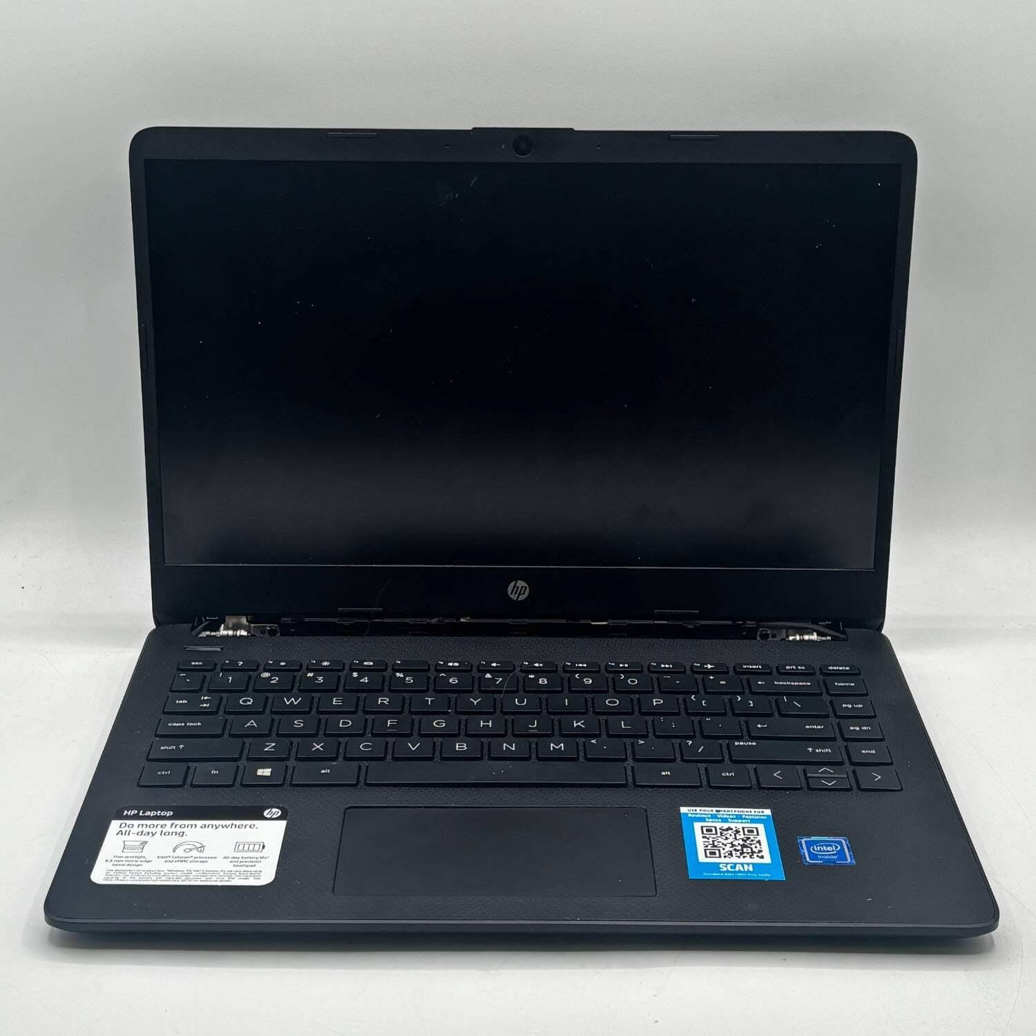Broken HP Laptop 12.5″ Celeron N4020 1.1GHz 4GB RAM 60GB SSD Missing Hinge Cover