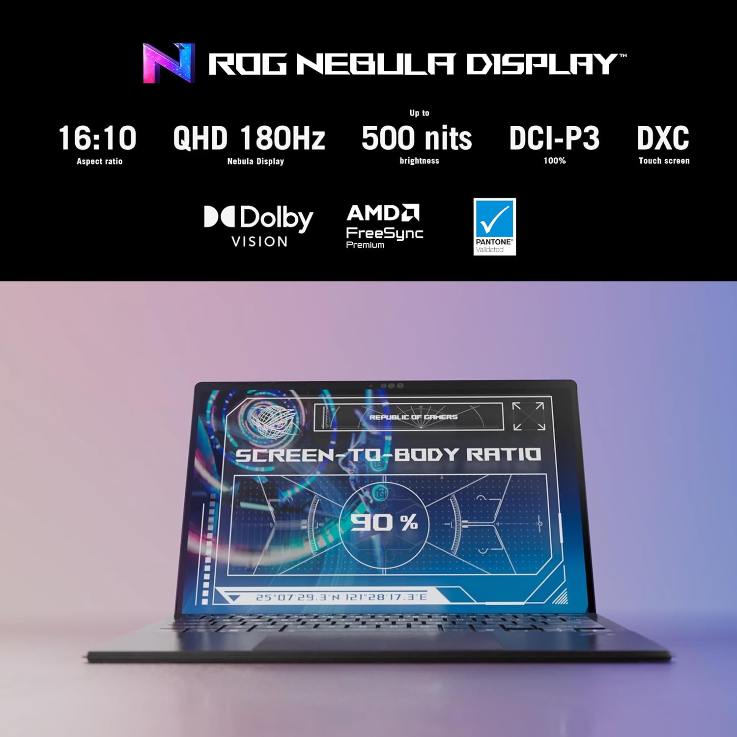 ROG Flow Z13 (2025) Gaming Laptop, 13” ROG Nebula 16:10 2.5K 180Hz/3Ms, AMD Ryze