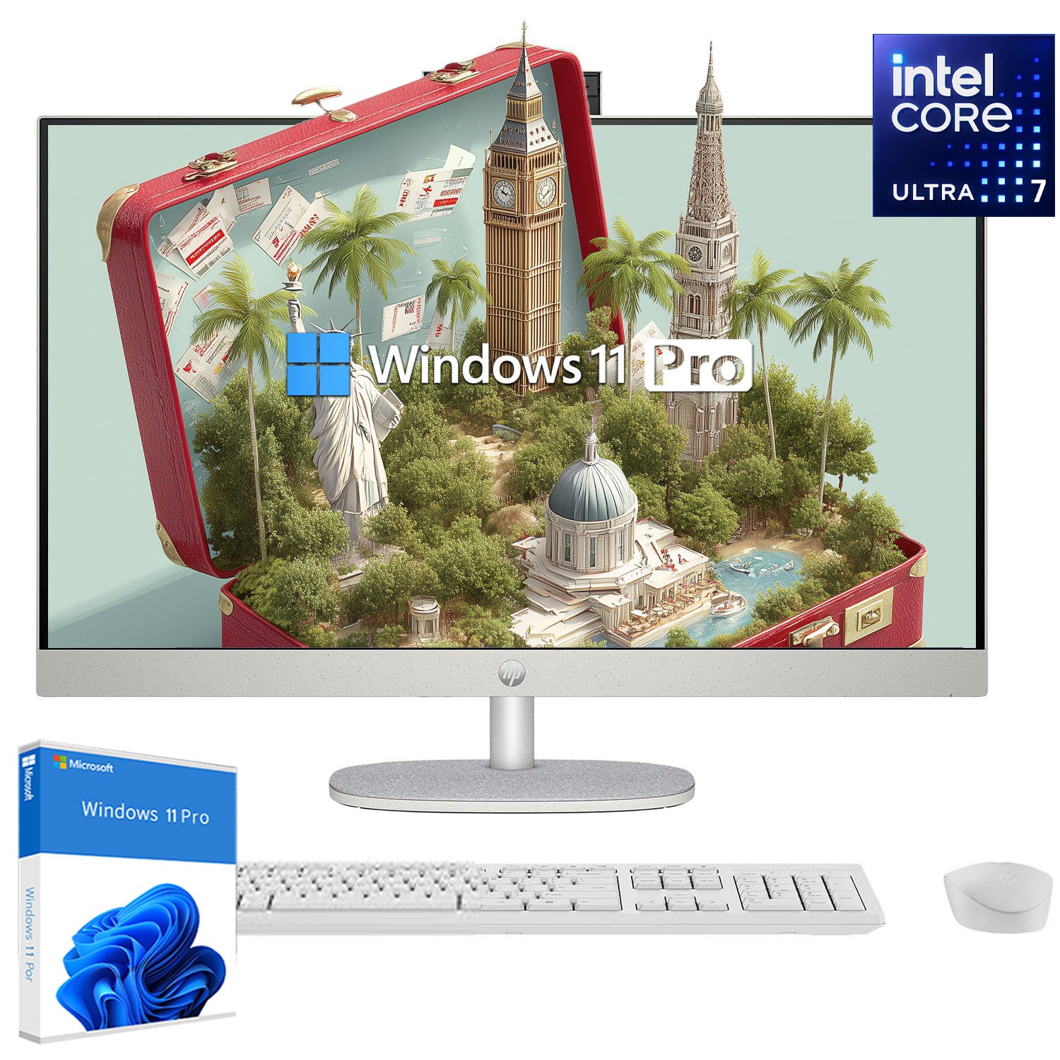 HP 27″All-in-One Touch Desktop INTEL Ultra 7 4.8GHz 32GB RAM 1TB Windows 11 Pro