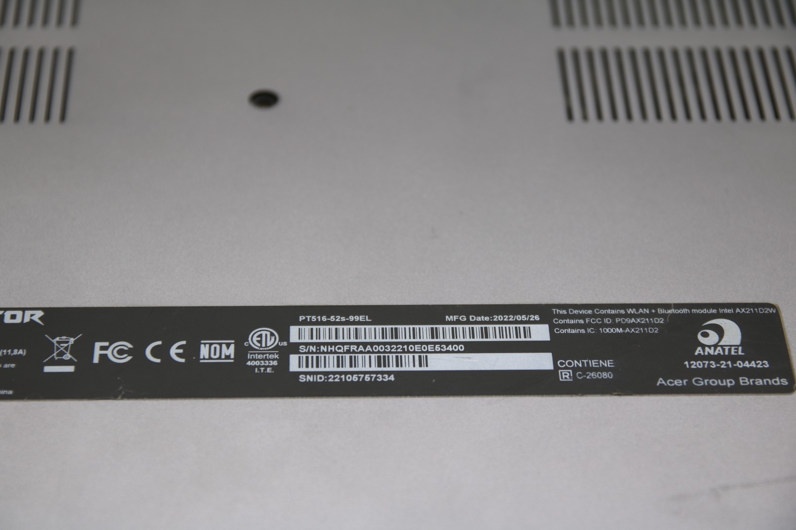 Predator Triton 500 SE PT516-52s-99EL | i9-12900H | RTX 3080 Ti **NO BOOT**