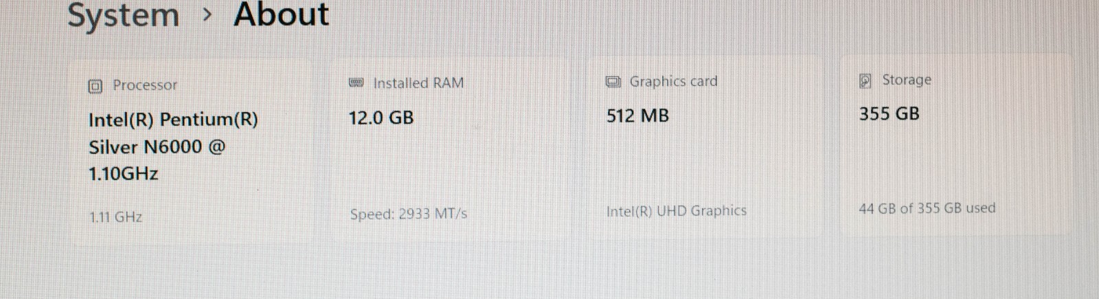 (MA5) Lenovo Ideapad 15.6 Intel Pentium N6000 1.11 GHz 12GB RAM 256 SSD W.11 H