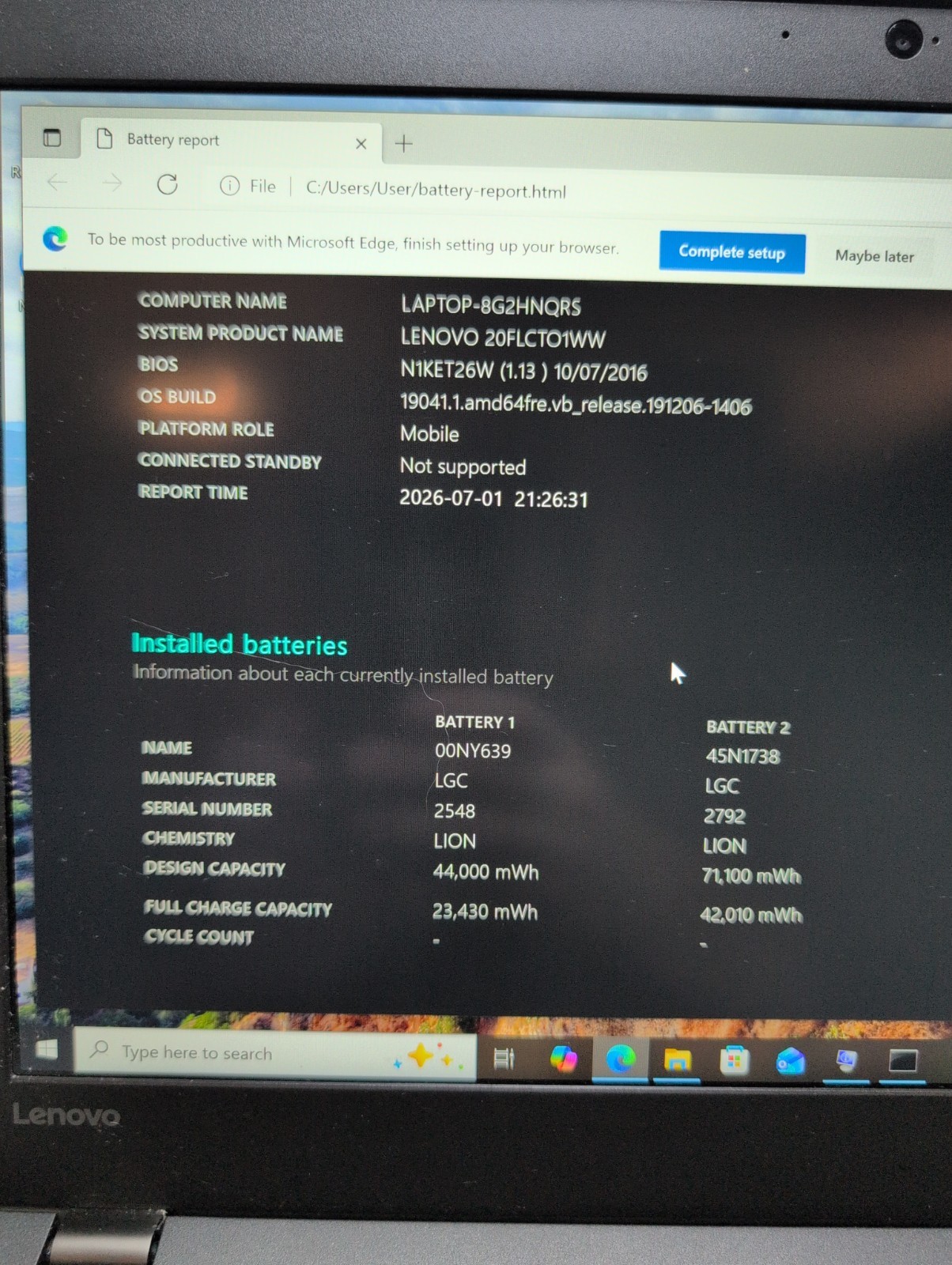 Lenovo ThinkPad P50s 15.6″ i7-6500U 8GB RAM 128GB SSD NVIDIA Quadro M500M Win10