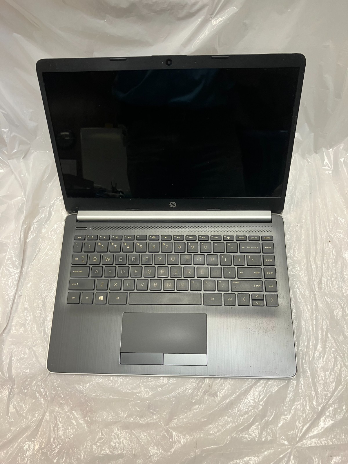 HP Notebook 14-dk0053od 14 AMD A4-9125 Dual-Core, Silver, Laptop FOR PARTS