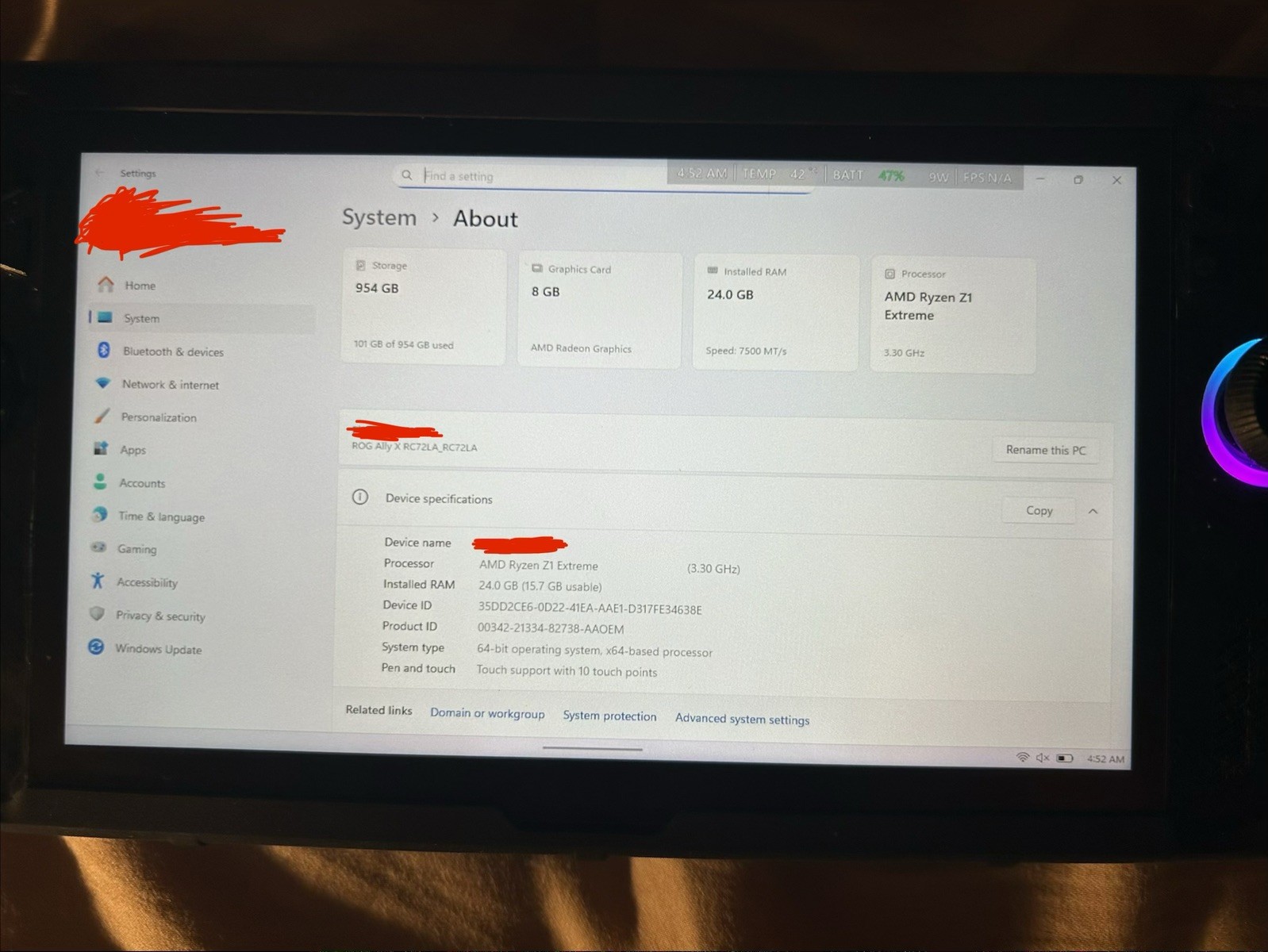 Asus ROG Ally X (1TB) bundle