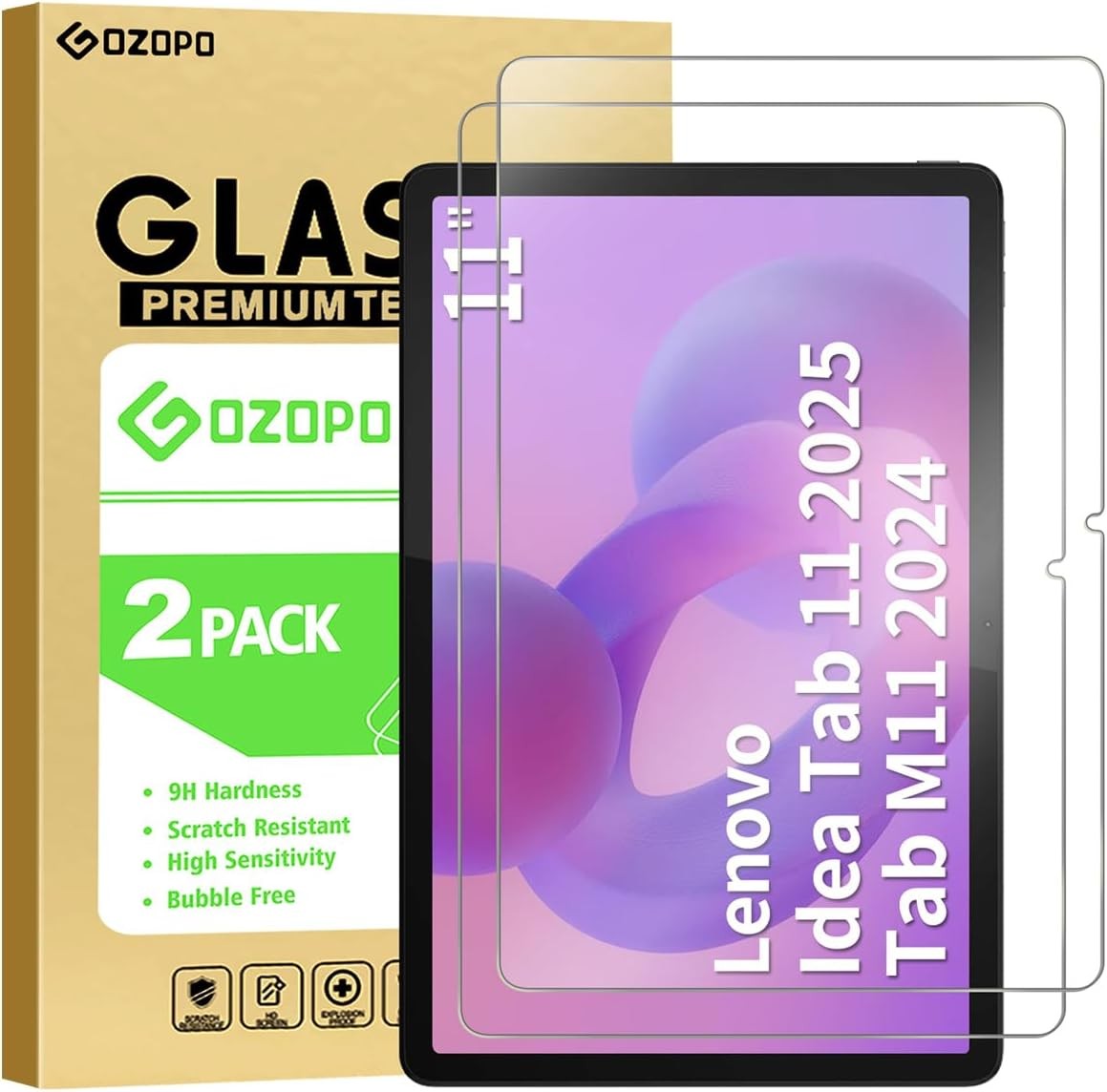 2-Pack Screen Protector for Lenovo Idea Tab 11″ 2025 / Lenovo Tab K11 / M11