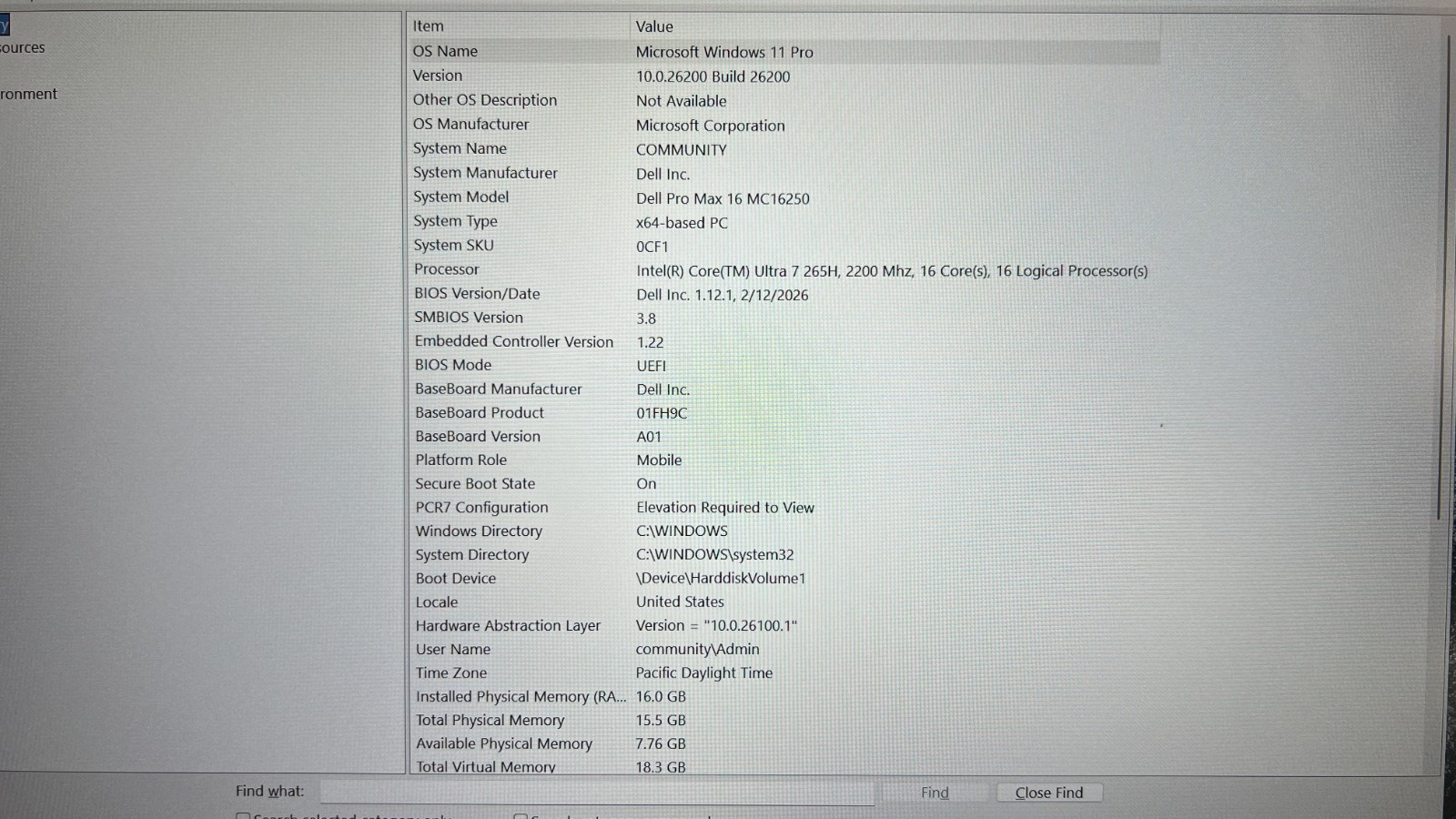 Dell Pro Max 16 MC16250 Laptop Intel Ultra 7 265H 16GB 512GB SSD Arc 140T Win 11