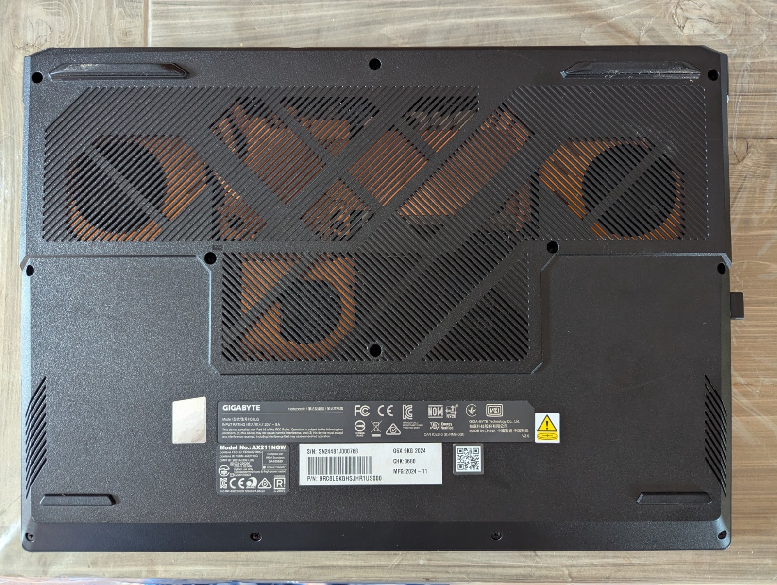 Barely Used Black Gigabyte Notebook C6LG 13th Gen Intel(R) Core(TM) i7-13650HX