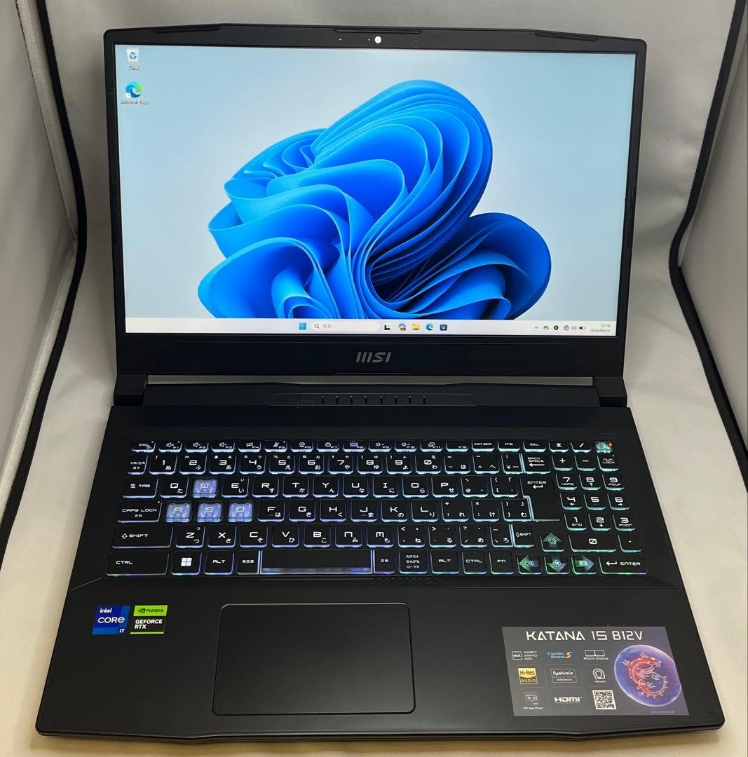 MSI Katana GF66 Laptop Intel Core i5-12450H 16GB RAM 512GB SSD RTX4050