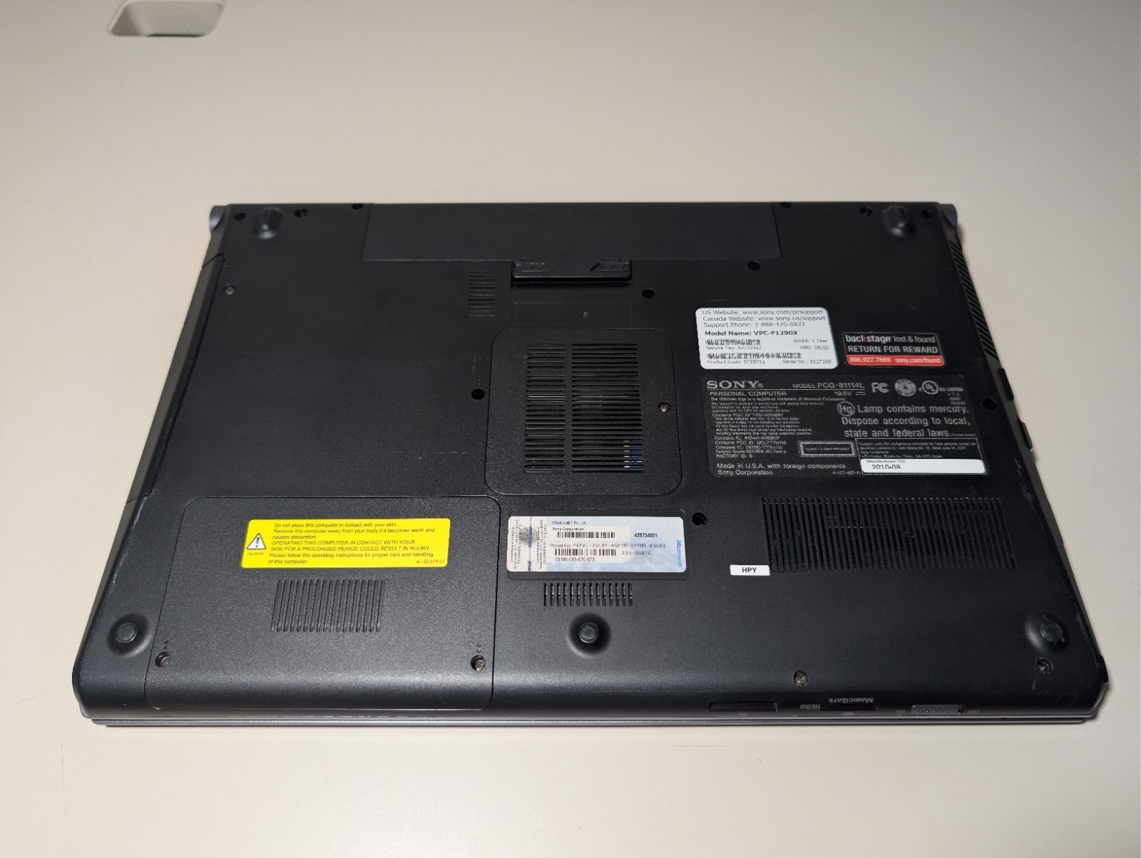 16″ SONY VAIO VPCF1 | i7-740QM 16GB RAM 512GB SSD | FHD NVIDIA | Win 10 & 7 Dual