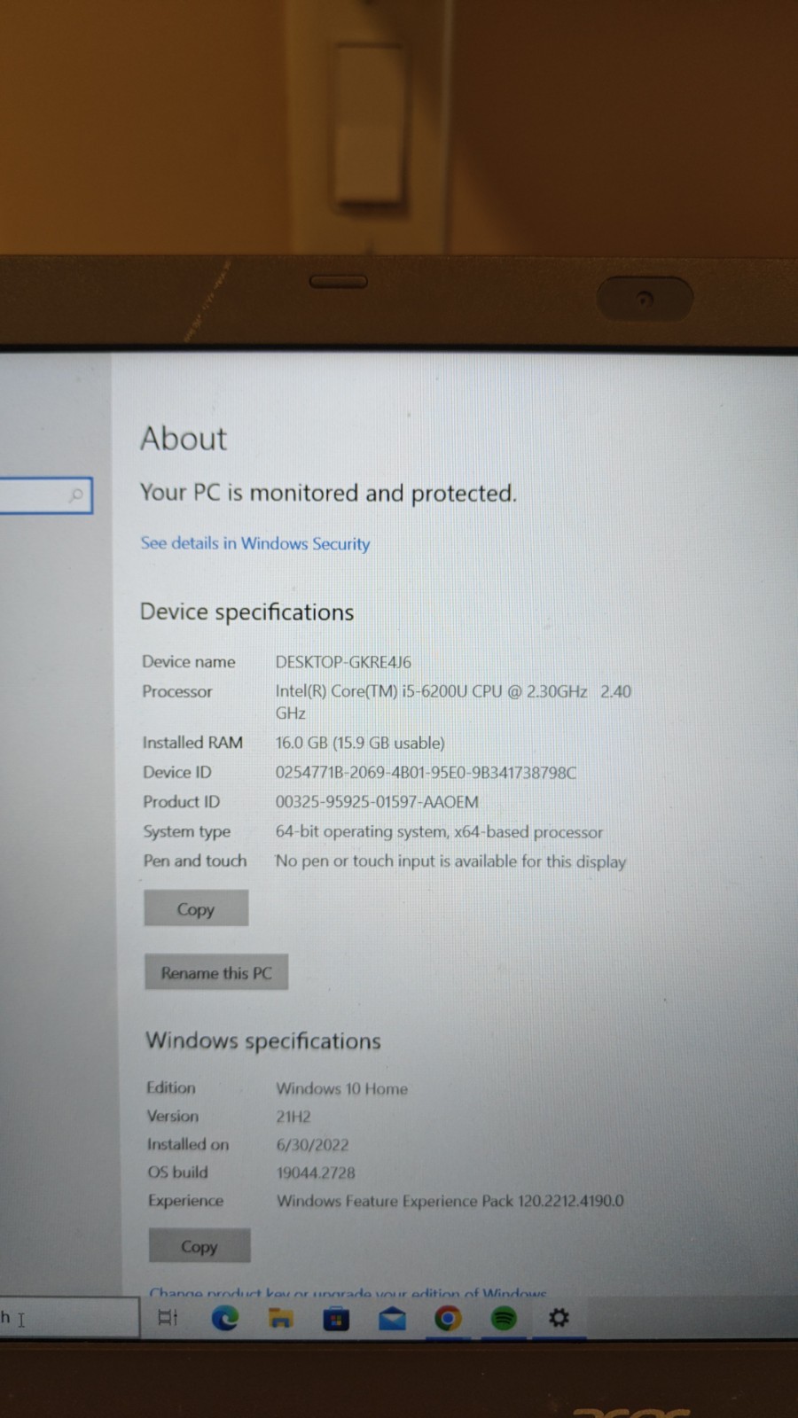 Acer Aspire 5 15.6″ Laptop Intel i5 16GB RAM