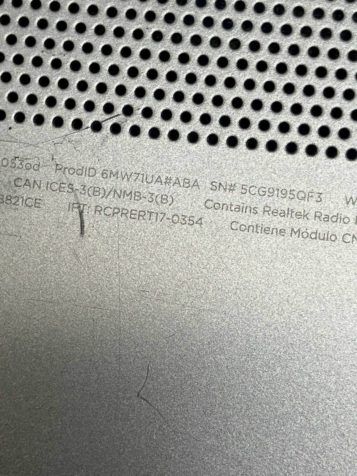 HP Notebook 14-dk0053od 14 AMD A4-9125 Dual-Core, Silver, Laptop FOR PARTS