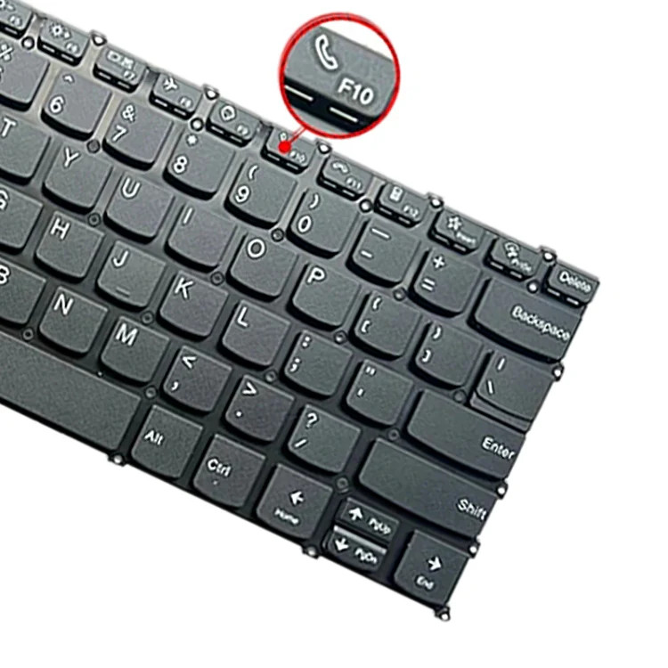 US Version Laptop Backlight Keyboard, F10 Key with Phone Icon, For Lenovo IdeaP