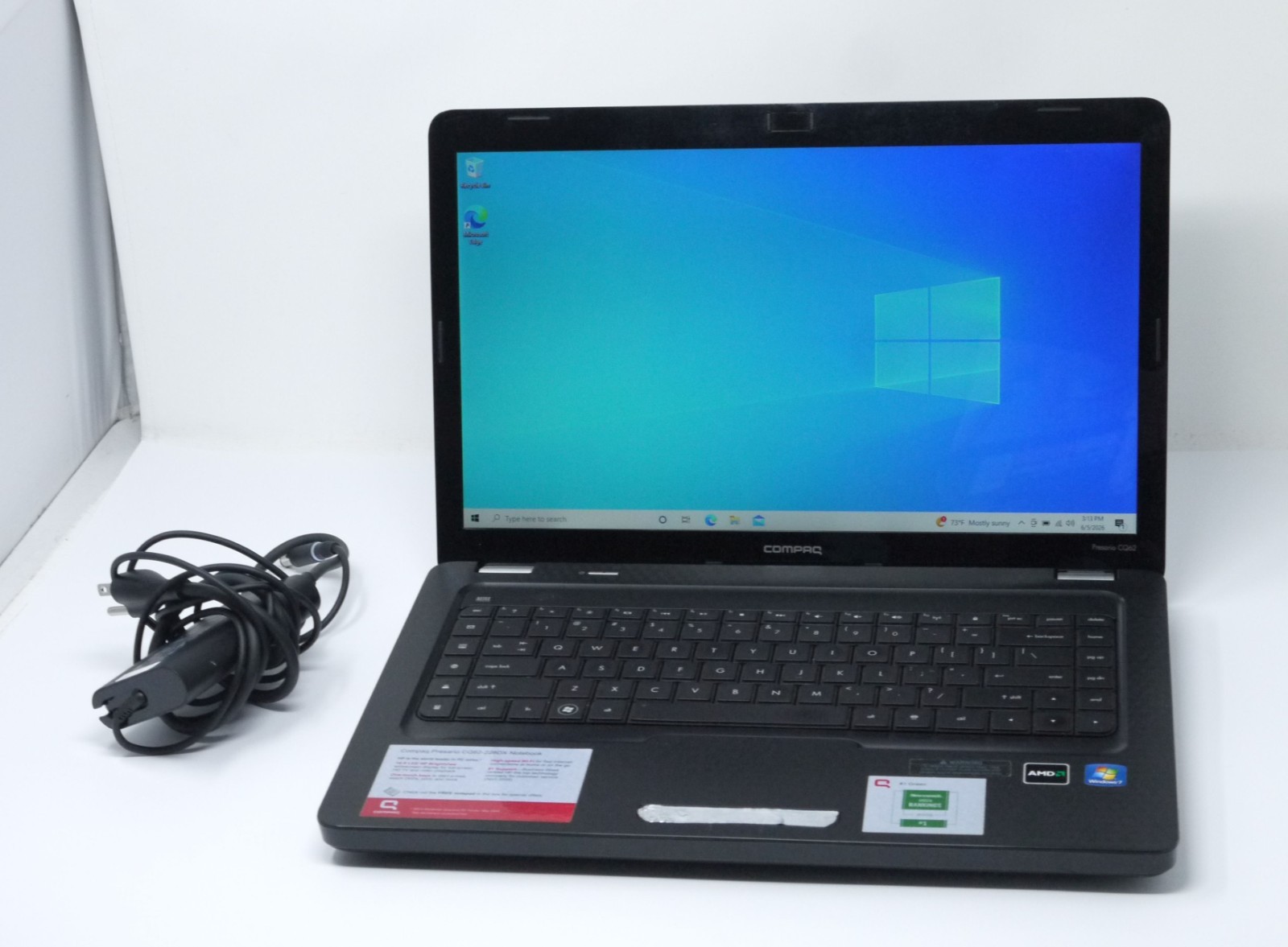 Compaq CQ62 15.6″ Laptop – AMD V120 / 3GB Ram / 160GB HDD / Win10 / New Battery