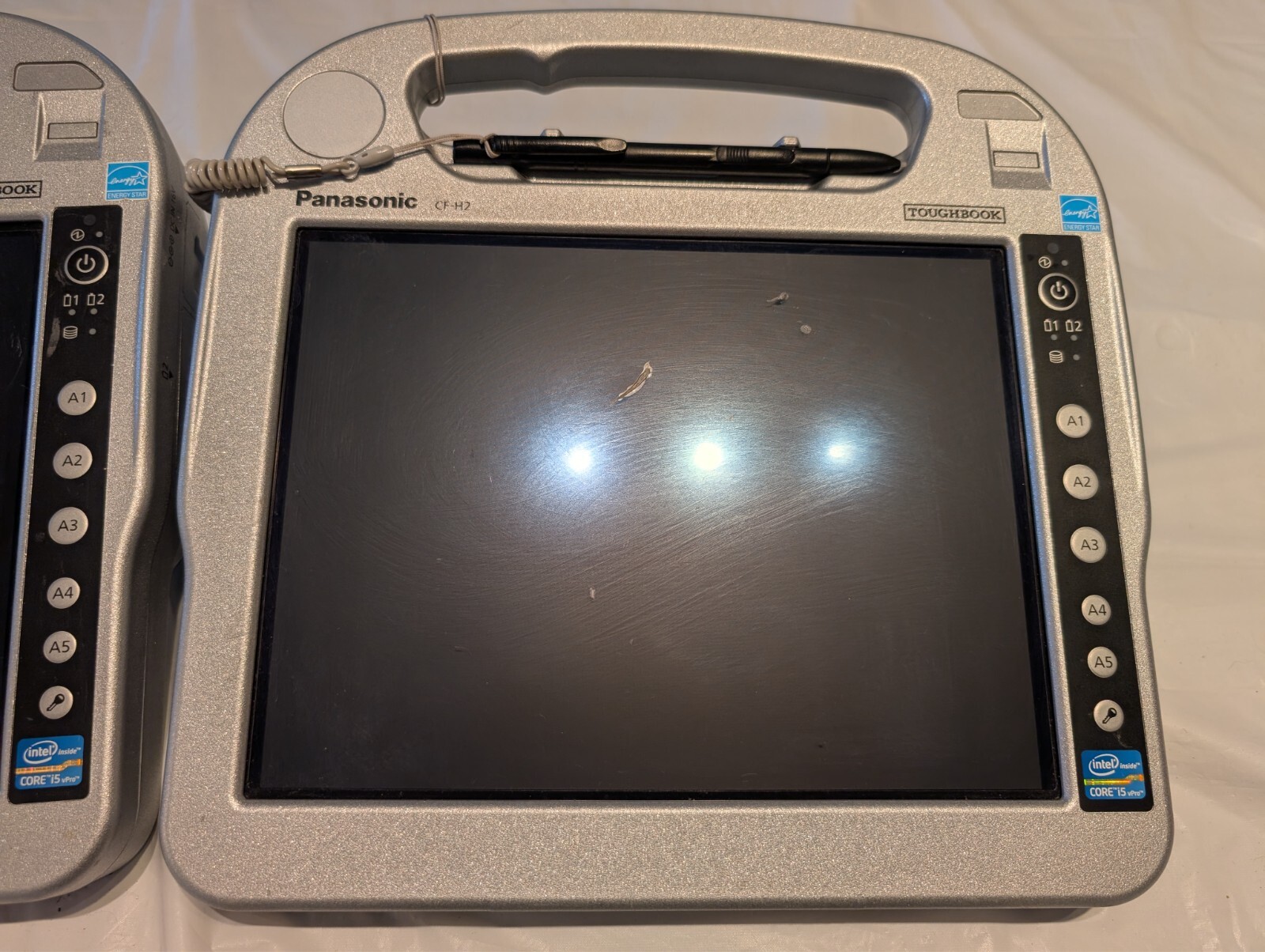 Lot Of 2 Panasonic CF-H2 With 1 Charger Stand ,Working (See Description)
