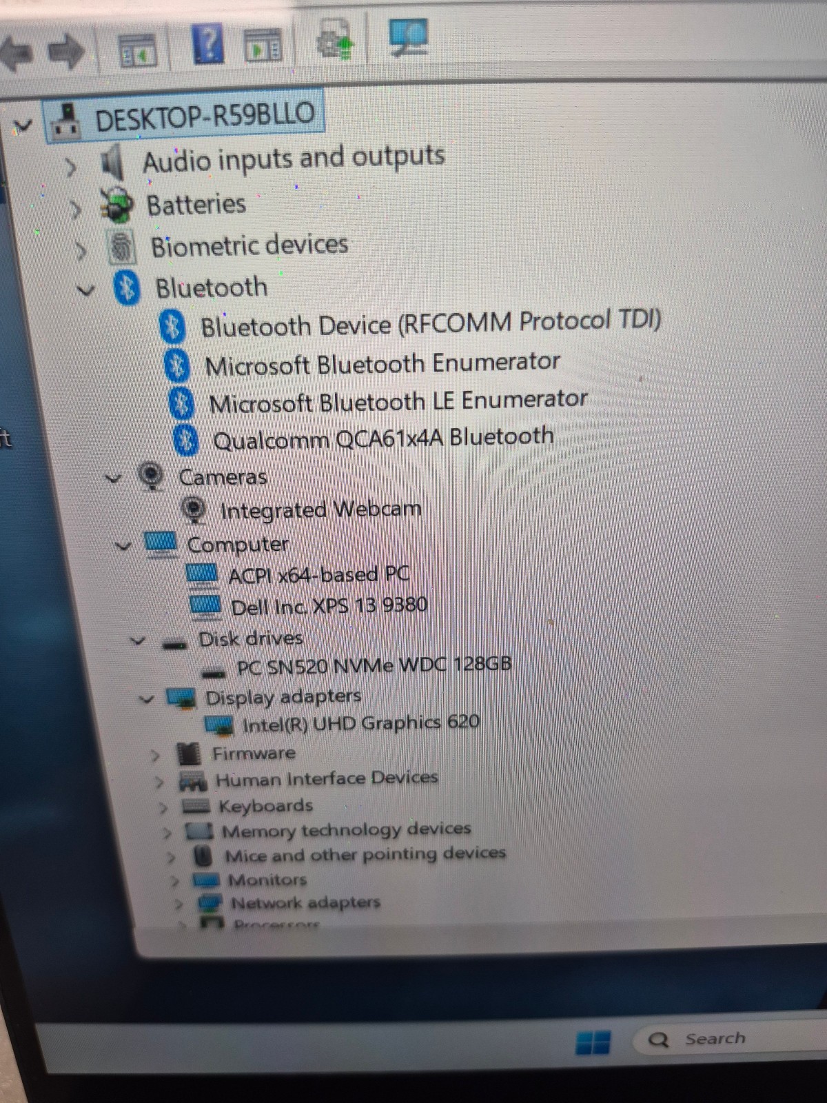 DELL XPS 13 9380 i3-8145U 2.1GHZ RAM 4GB NVME128GB TOUCH SCREEN ,BLUETOOTH, WIFI