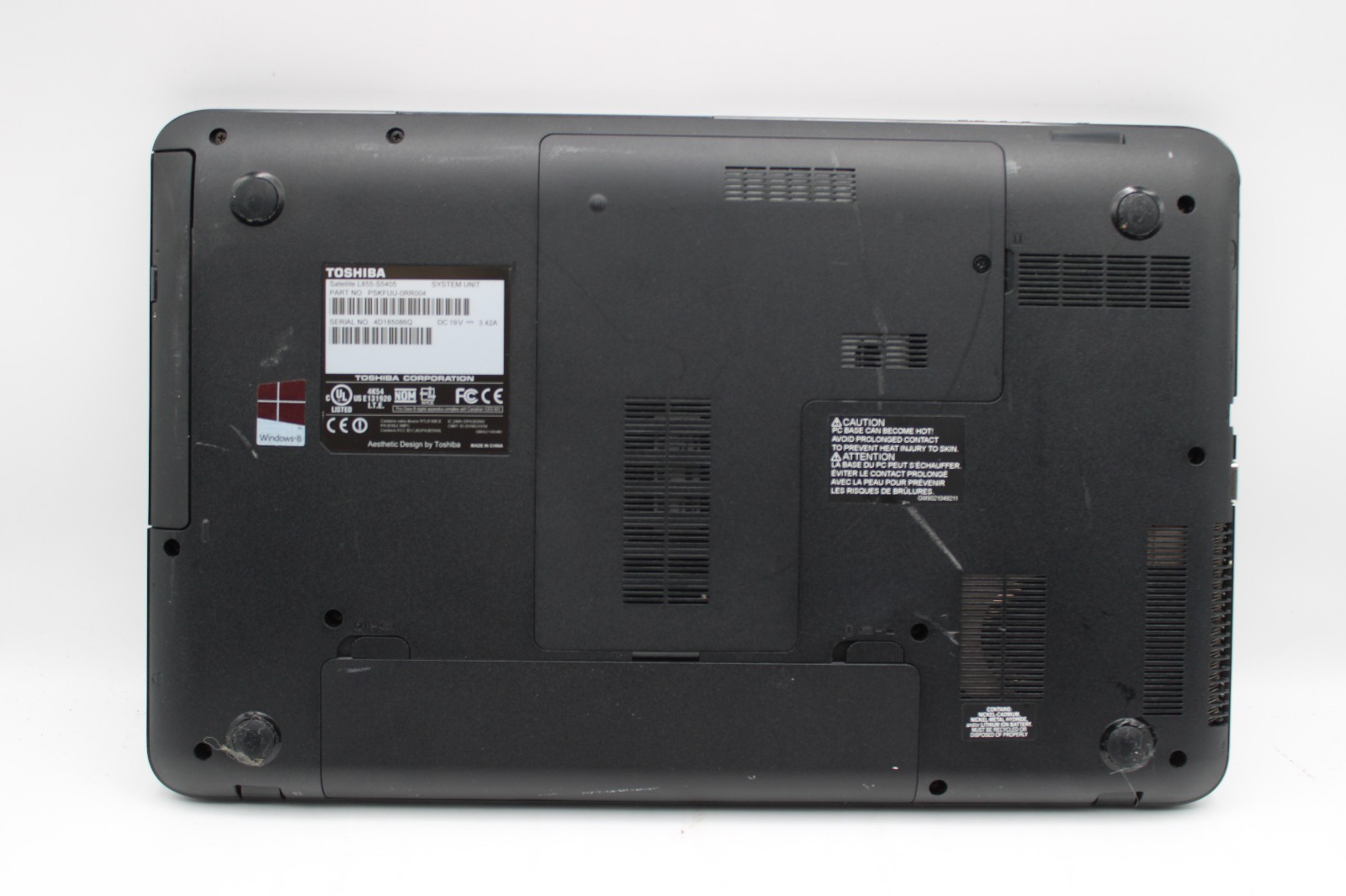 Toshiba Satellite L855-S5405 i3-3120M @ 2.5 GHz 4GB RAM No SSD No OS