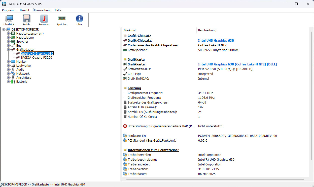 Dell Precision 7730 – i7-8750H 2.2GHz (96GB RAM / 512GB SSD / Quadro P3200)