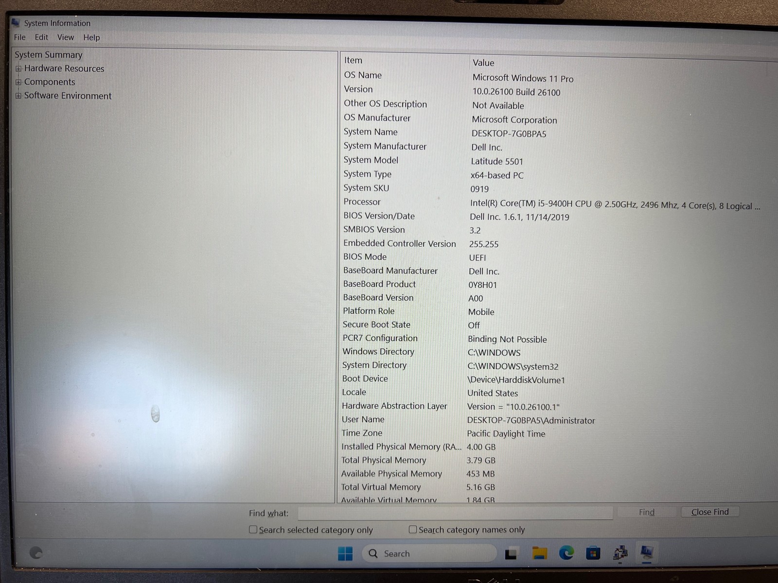Dell Latitude 5501 Intel Core i5-9400H 4 GB 128GB SSD 15.6″