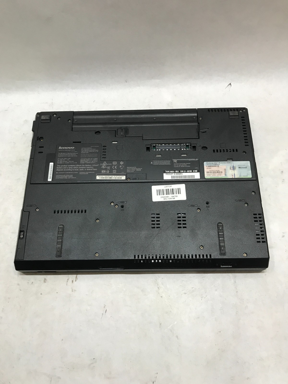 Lenovo IBM ThinkPad R61 15″ Intel Core 2 Duo NO RAM NO HDD/OS For Parts READ -DW