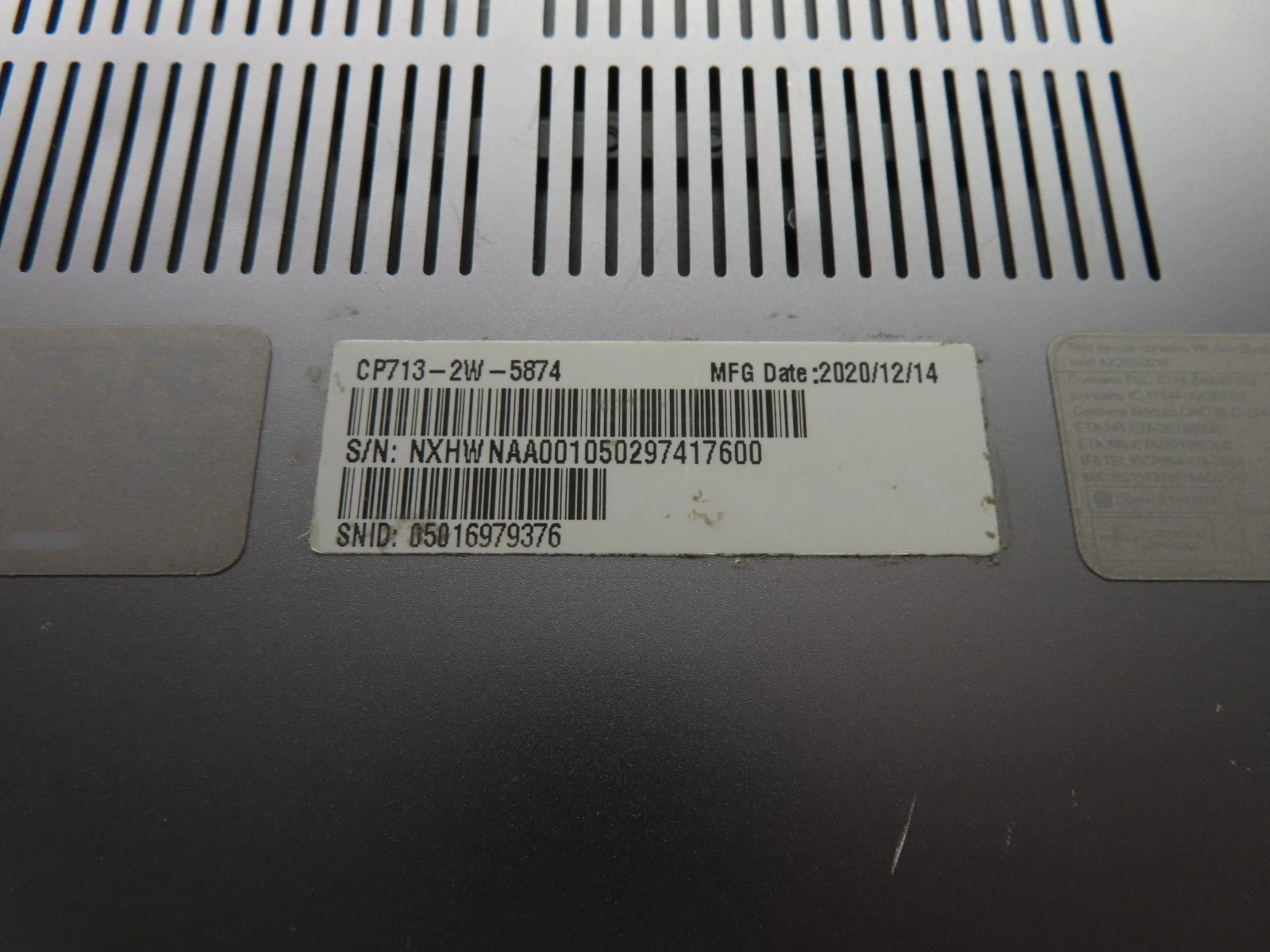 Acer Chromebook Spin 713 CP713-2W 13.5″ Intel i5-10210U 8GB RAM 128GB SSD