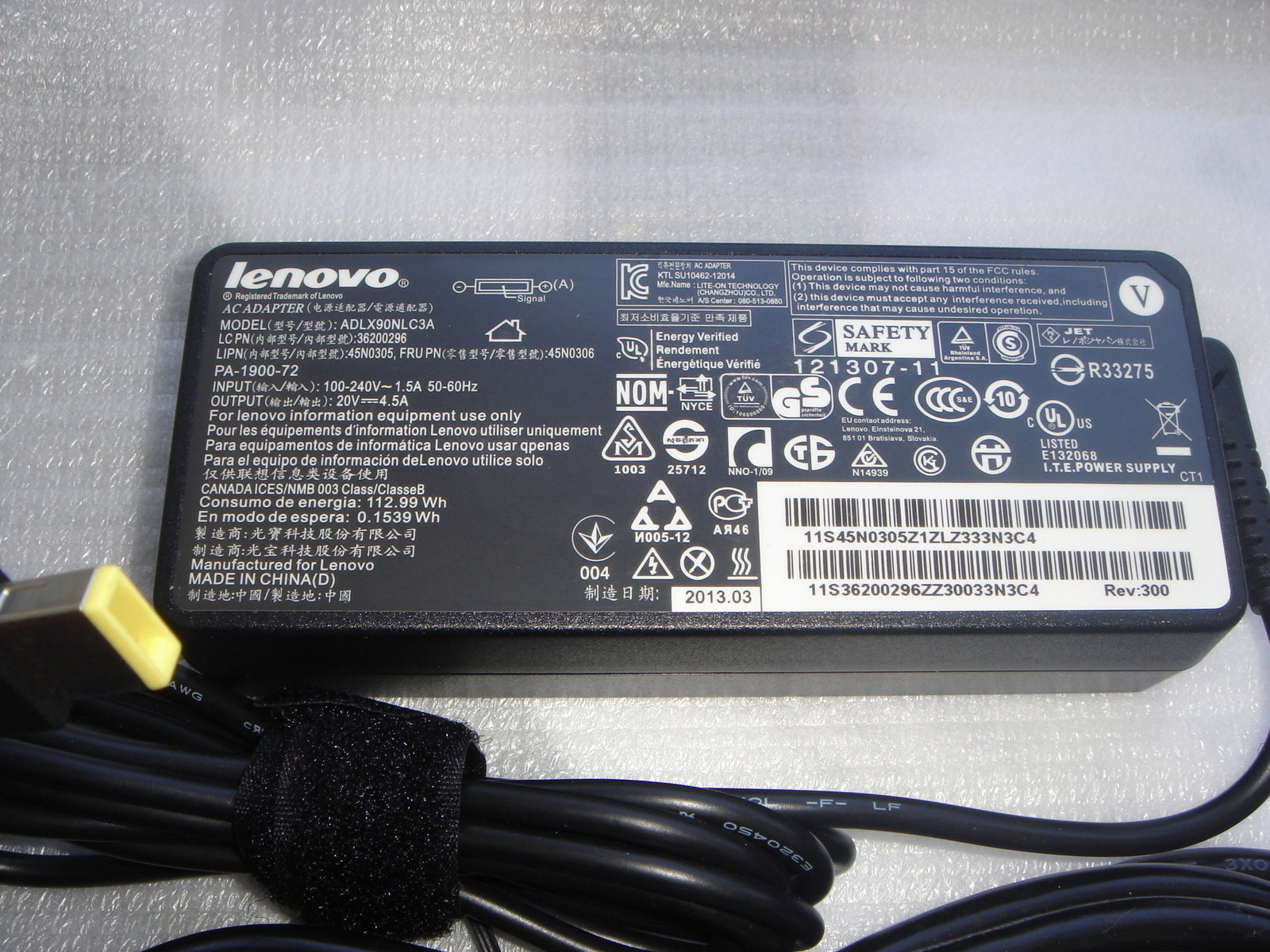 Lenovo 90W Power Supply 45N0358 45N0254 45N0256 45N0258 45N0260 45N026