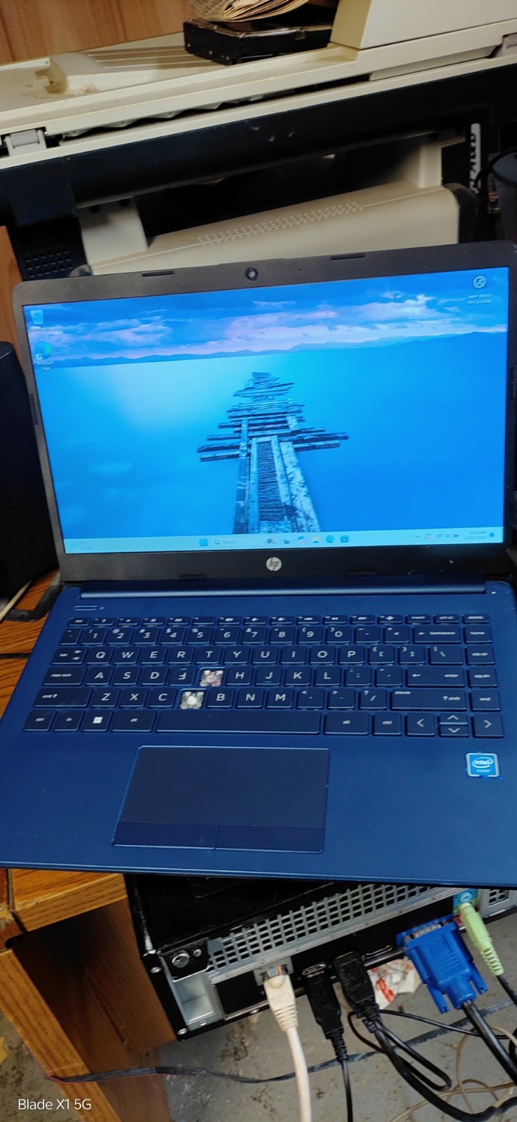 HP 14-cf2112wm 14″ HD 720p Celeron N4120 1.1GHz, 4GB RAM,60 Gb Hd NVMe SSD, Blue