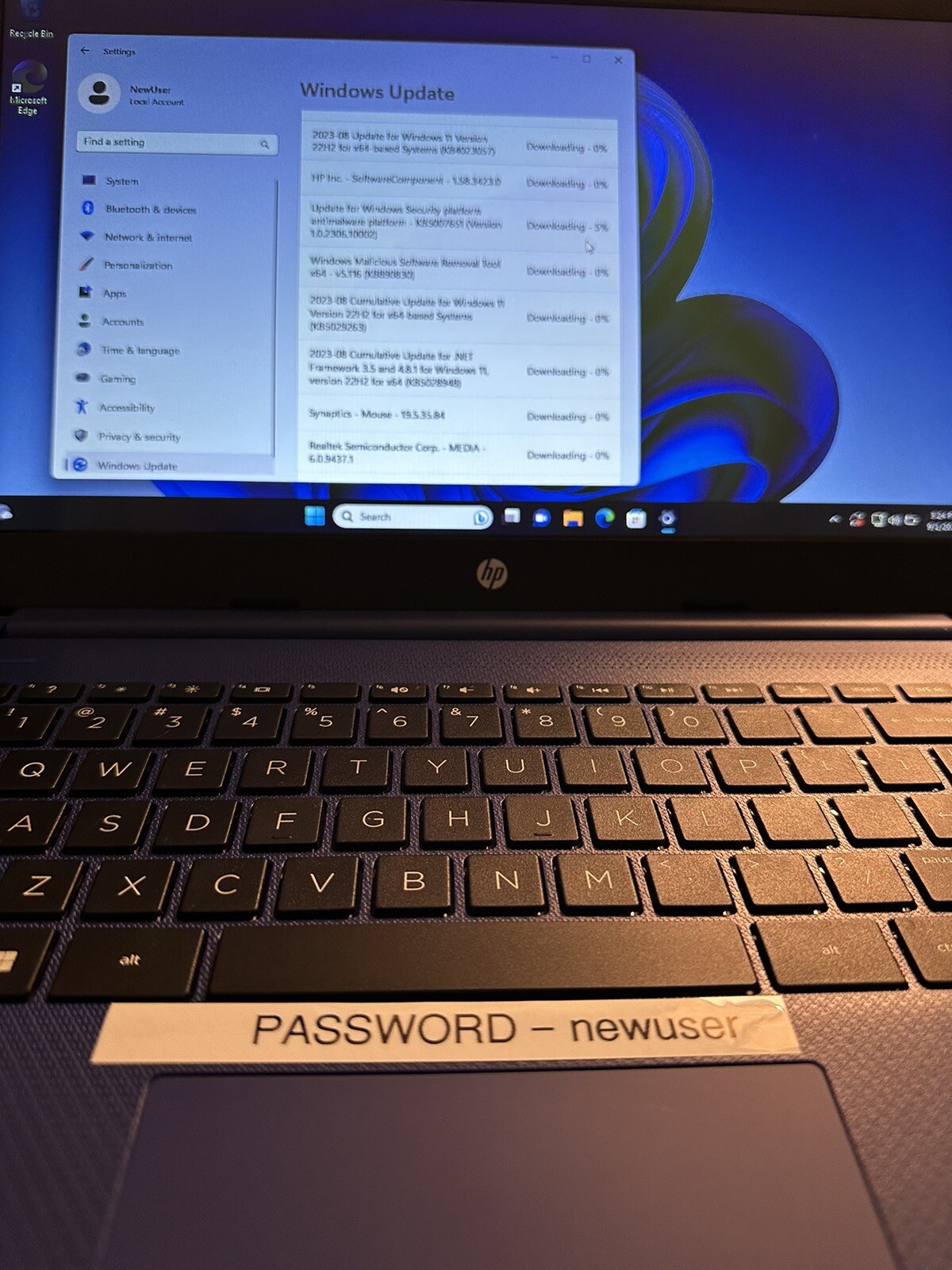 HP Laptop Model 14-da0005tg