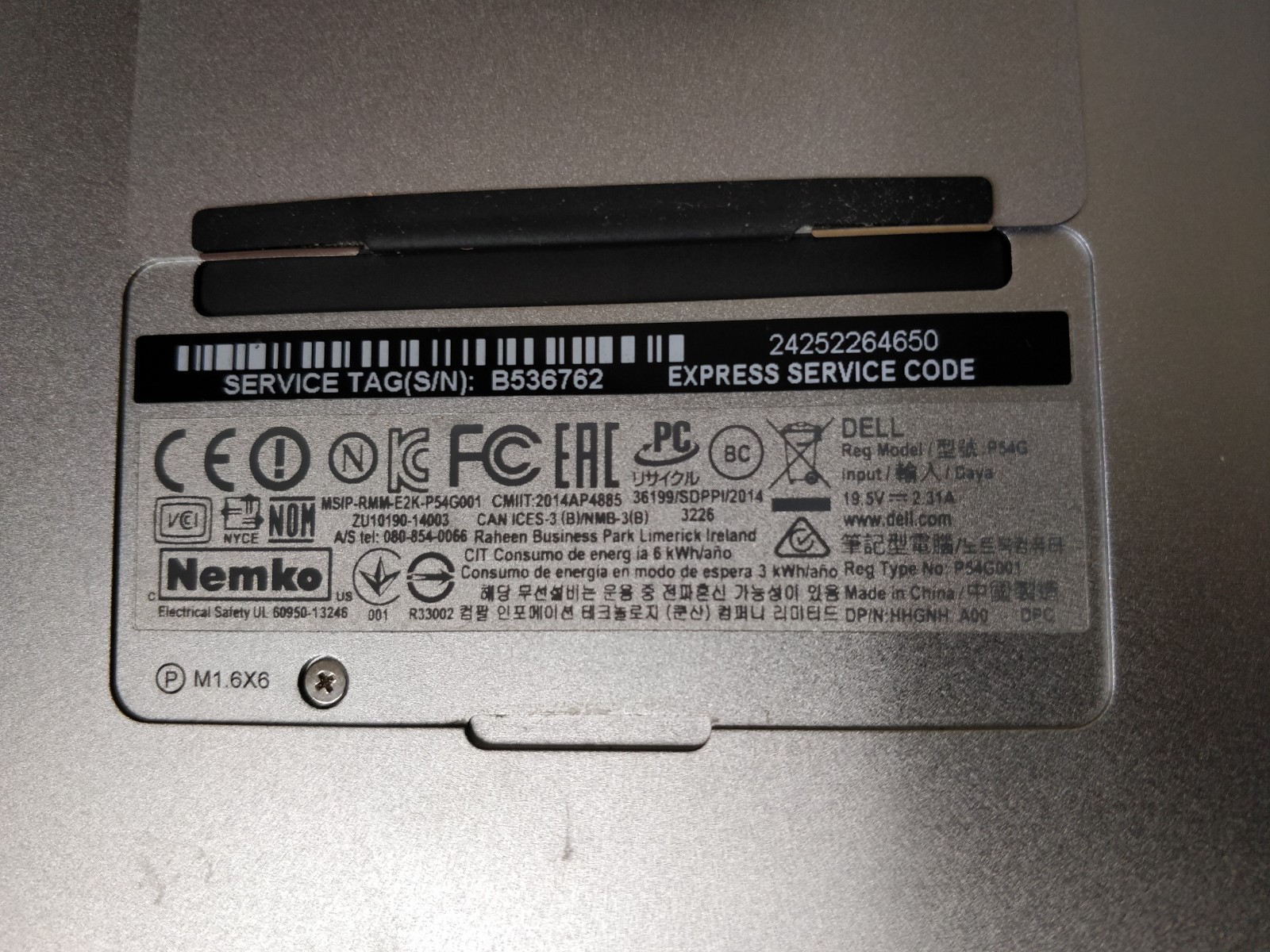 Dell Xps 13 9343 INTTEL CORE I5-5200U@2.40GHz 8GB RAM NO DRIVE PARTS 8838